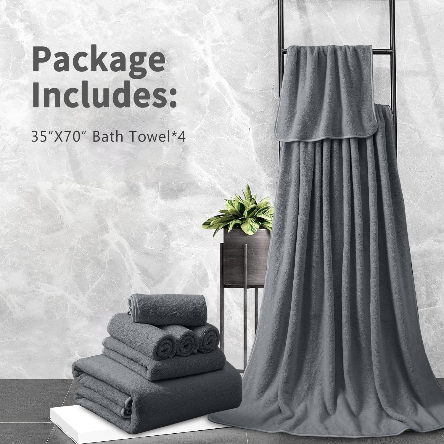 Extra Large Oversized Bath Towels Set