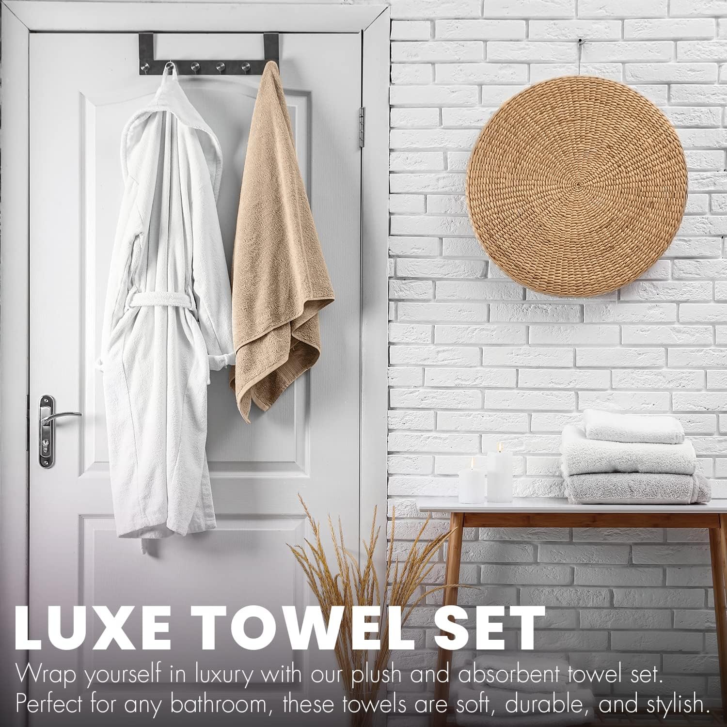 Sturdy 6-Pack Bath Towels