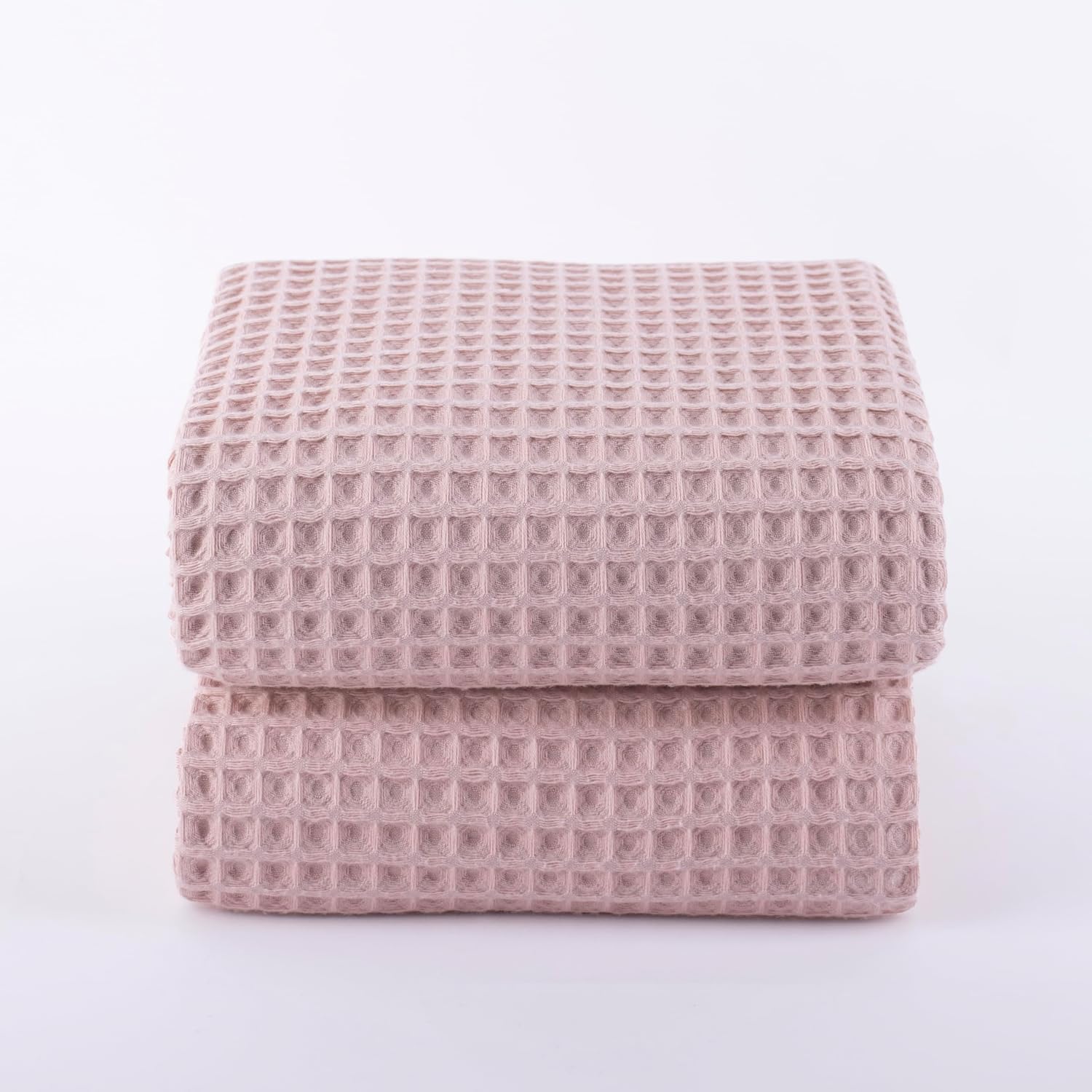 Pack of 2 Luxury Waffle Weave Bath Towels 100 Turkish Cotton