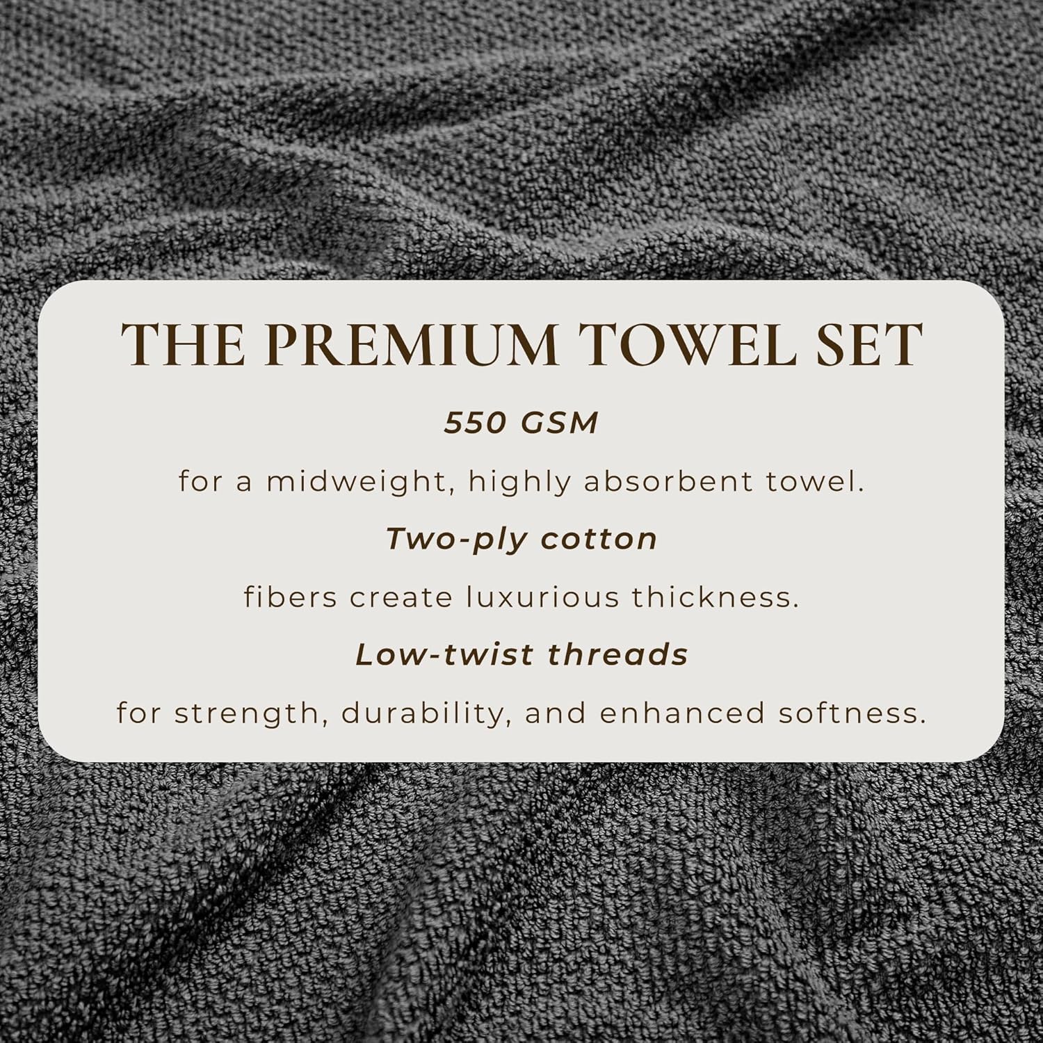 Great Bay Home Grey Bath Towels 4-Pack
