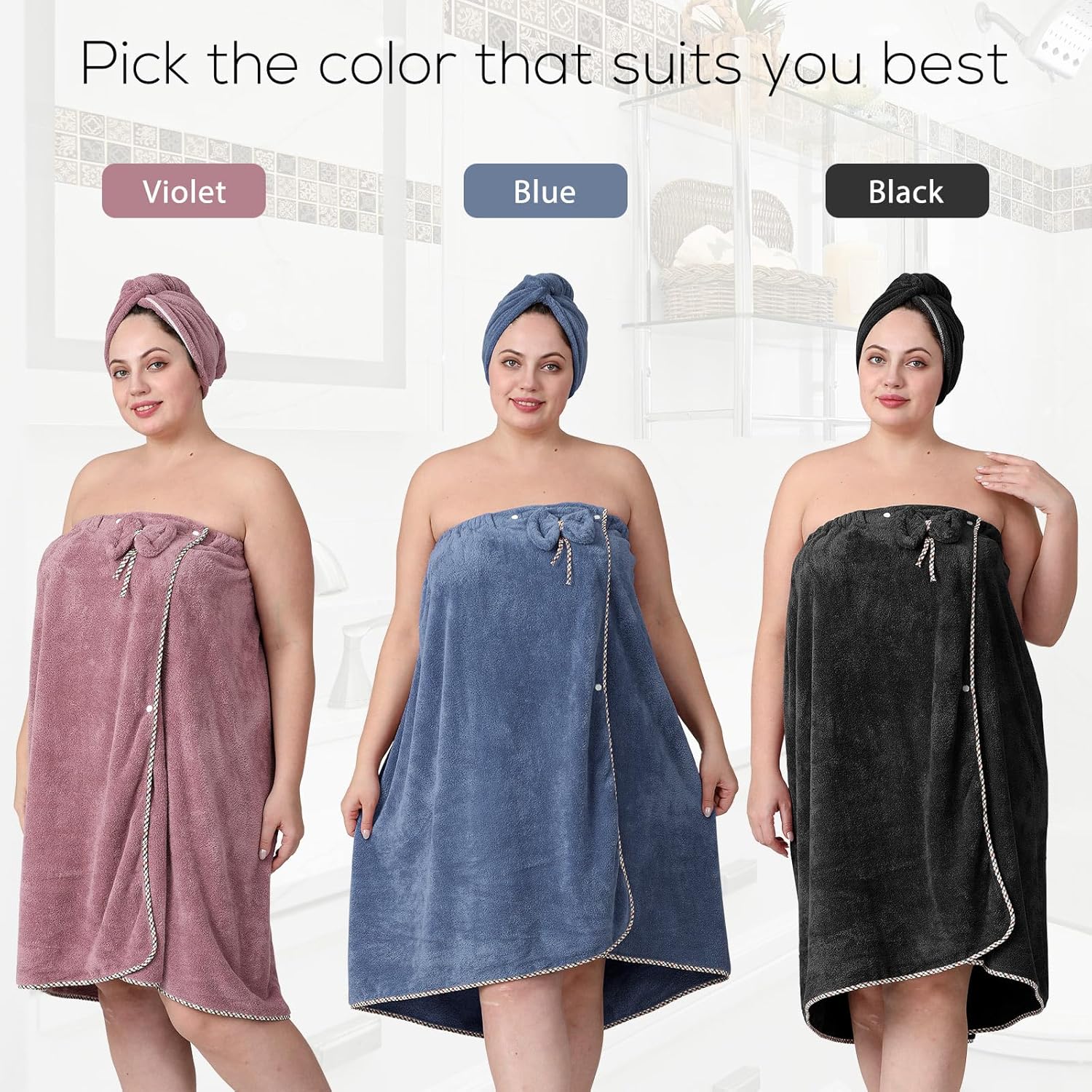 OneDream Plus Size Towel Wrap for Women