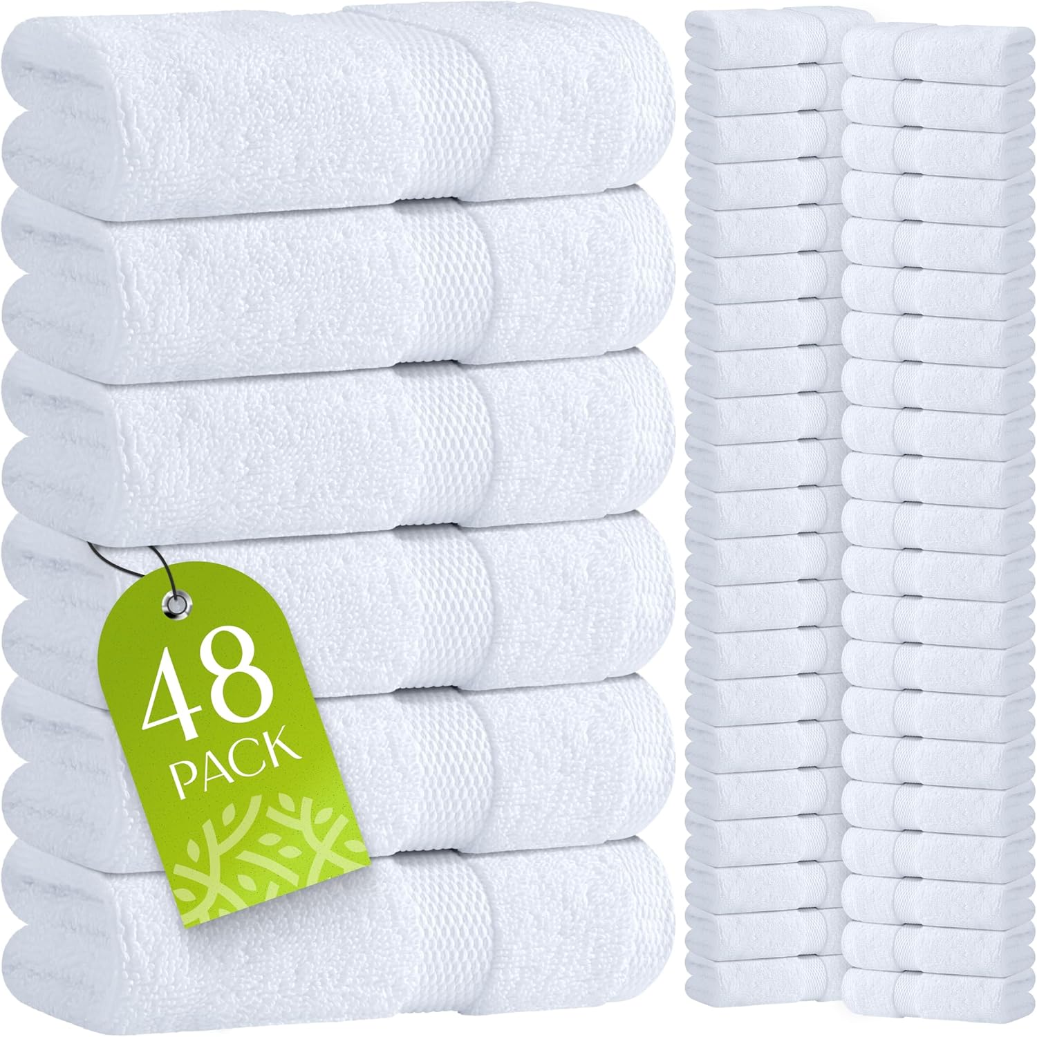 White Classic Washcloths for Face Body