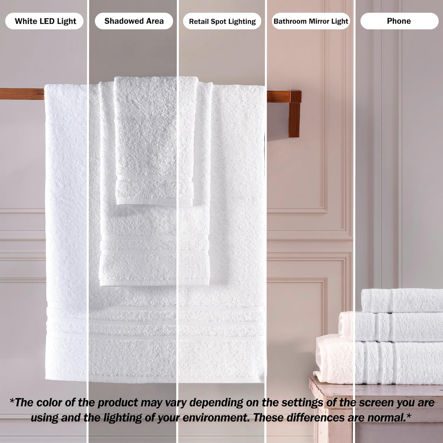 Hawmam Linen Luxury 13x13 Cotton Washcloths Durable Soft Eco-Friendly 12-Pack