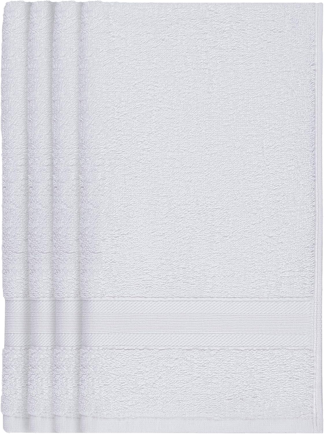 Quick-Dry Soft 11x17 Fingertip Towels - 4 Pieces White