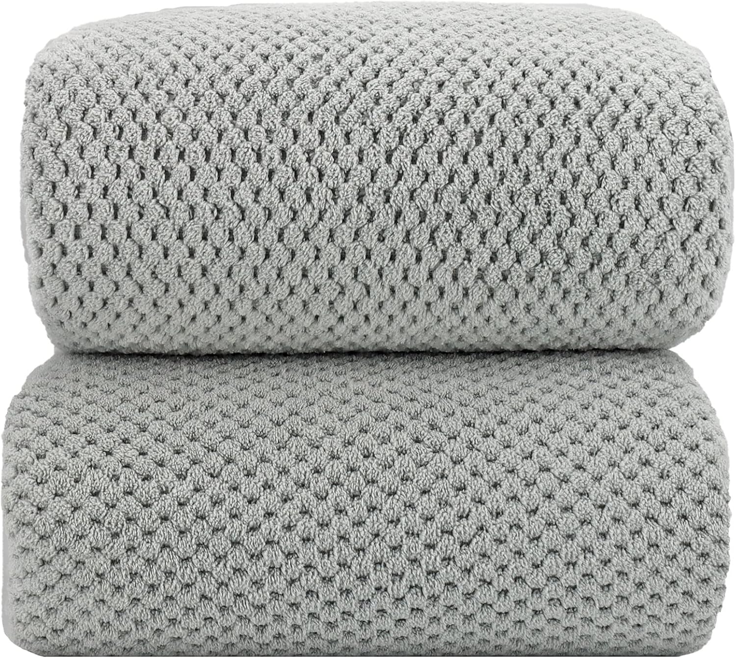 Big Bath Towels Extra-Large Over 100x200cm Soft Lightweight Waffle Plush Design