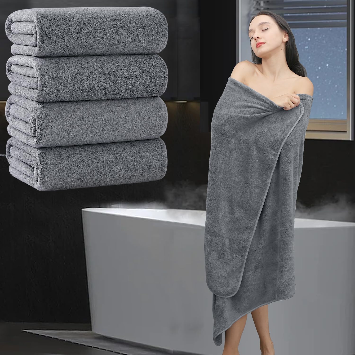 Extra Large Oversized Bath Towels Set