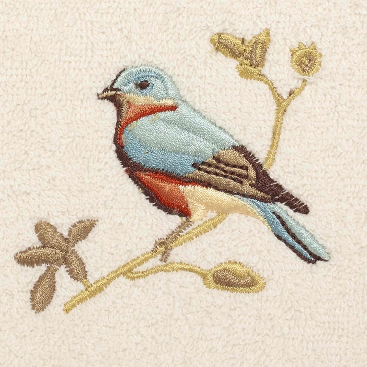 Avanti Linens Fingertip Towel Soft Absorbent Cotton Towel Premier Songbirds Collection