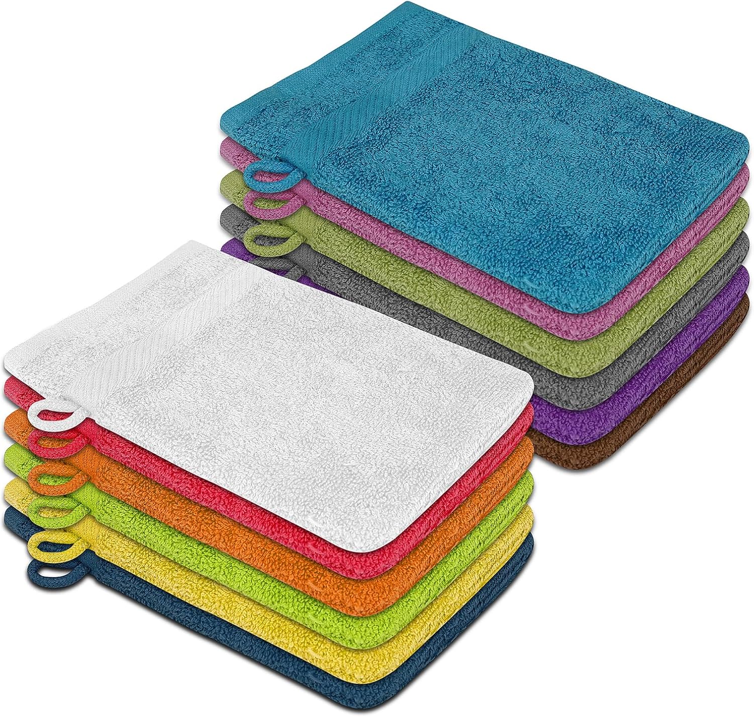 Premium Bath Mitts - Soft 100 Cotton Washcloths for Essential Care