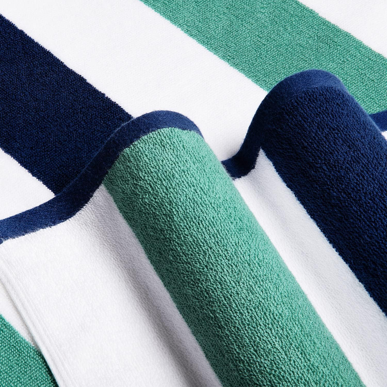 40x70 Plush Thick Beach Towel for Adults WhiteTeal