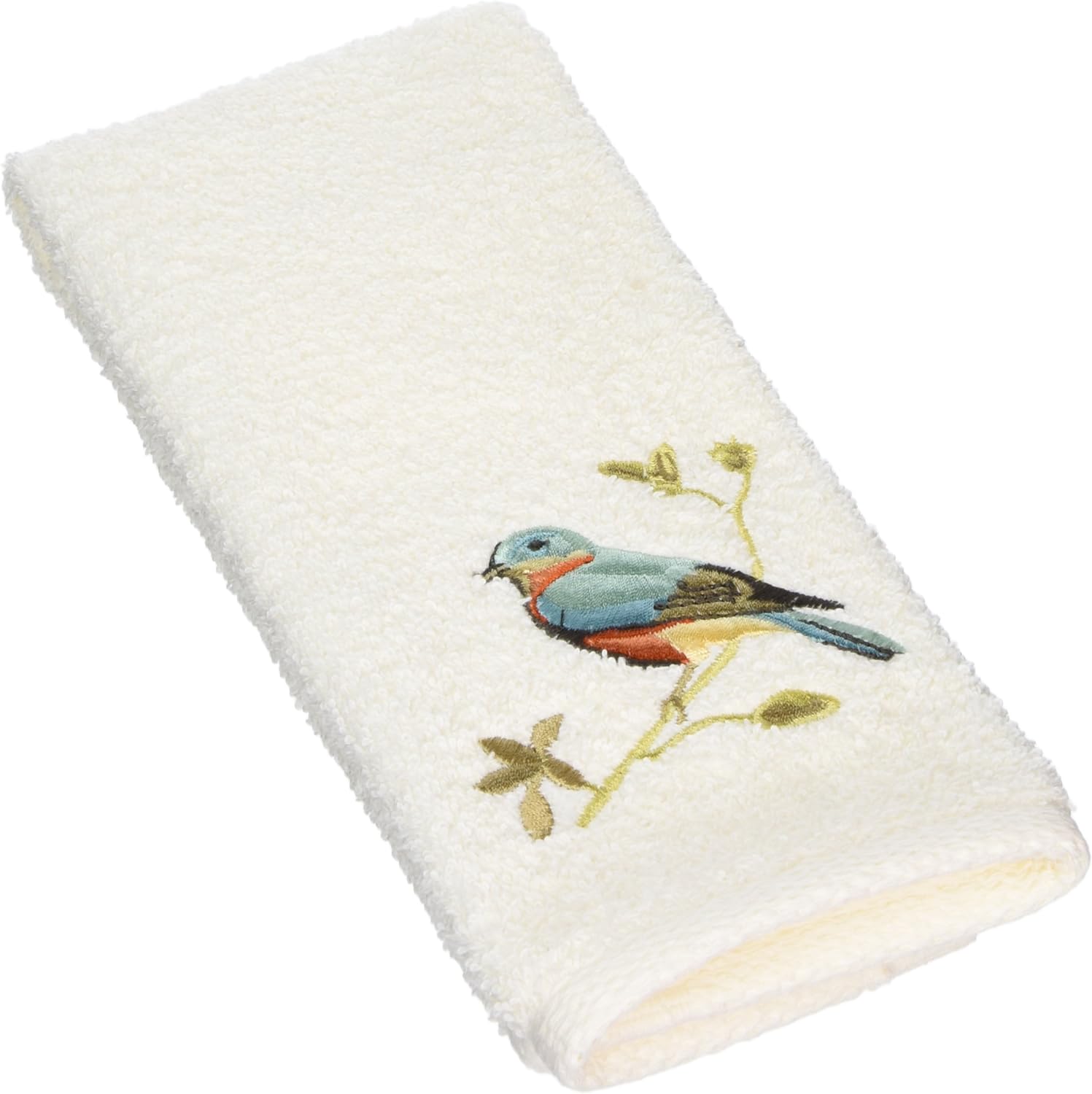 Avanti Linens Fingertip Towel Soft Absorbent Cotton Towel Premier Songbirds Collection