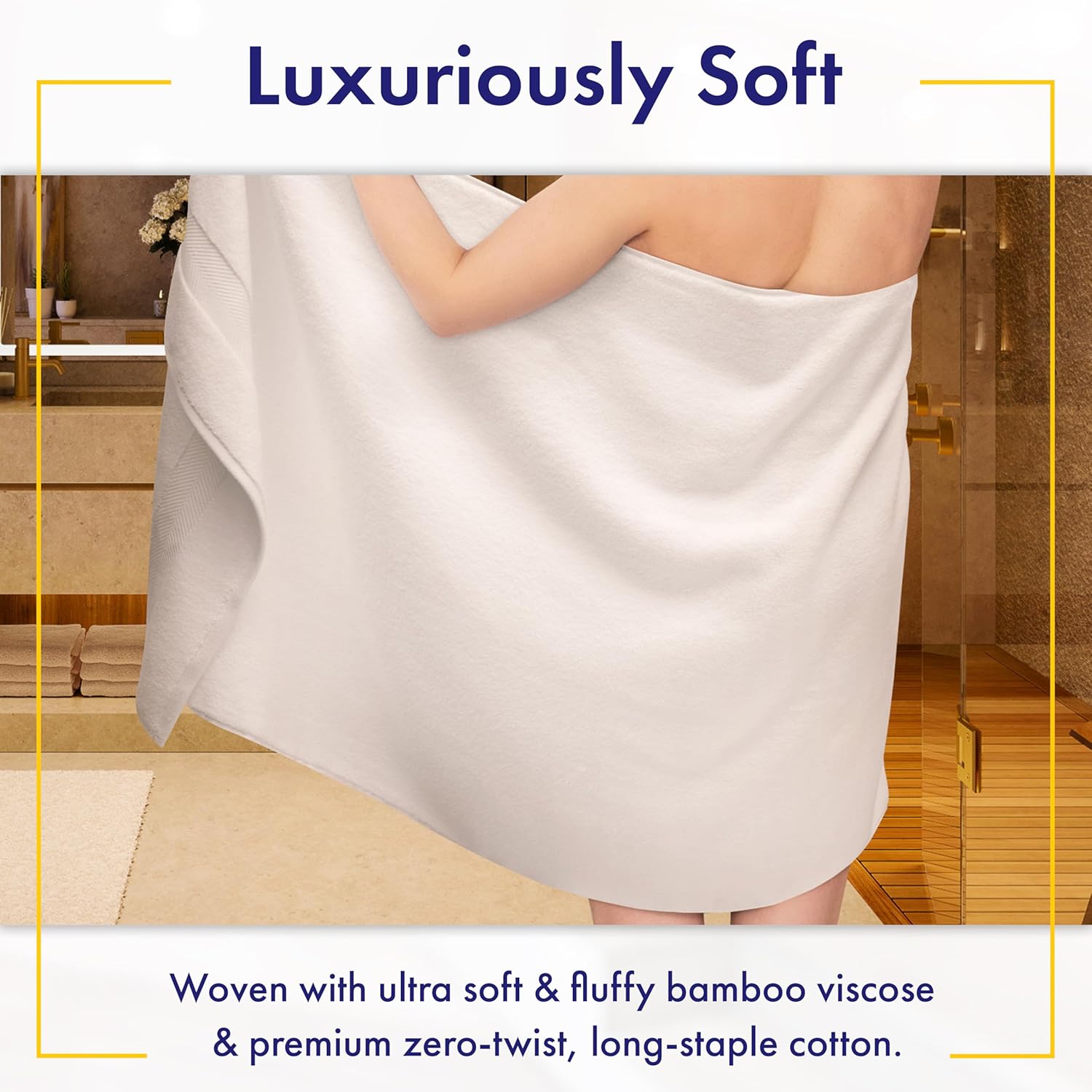 Luxury Bamboo Viscose Bath Towels - 6 Piece Set