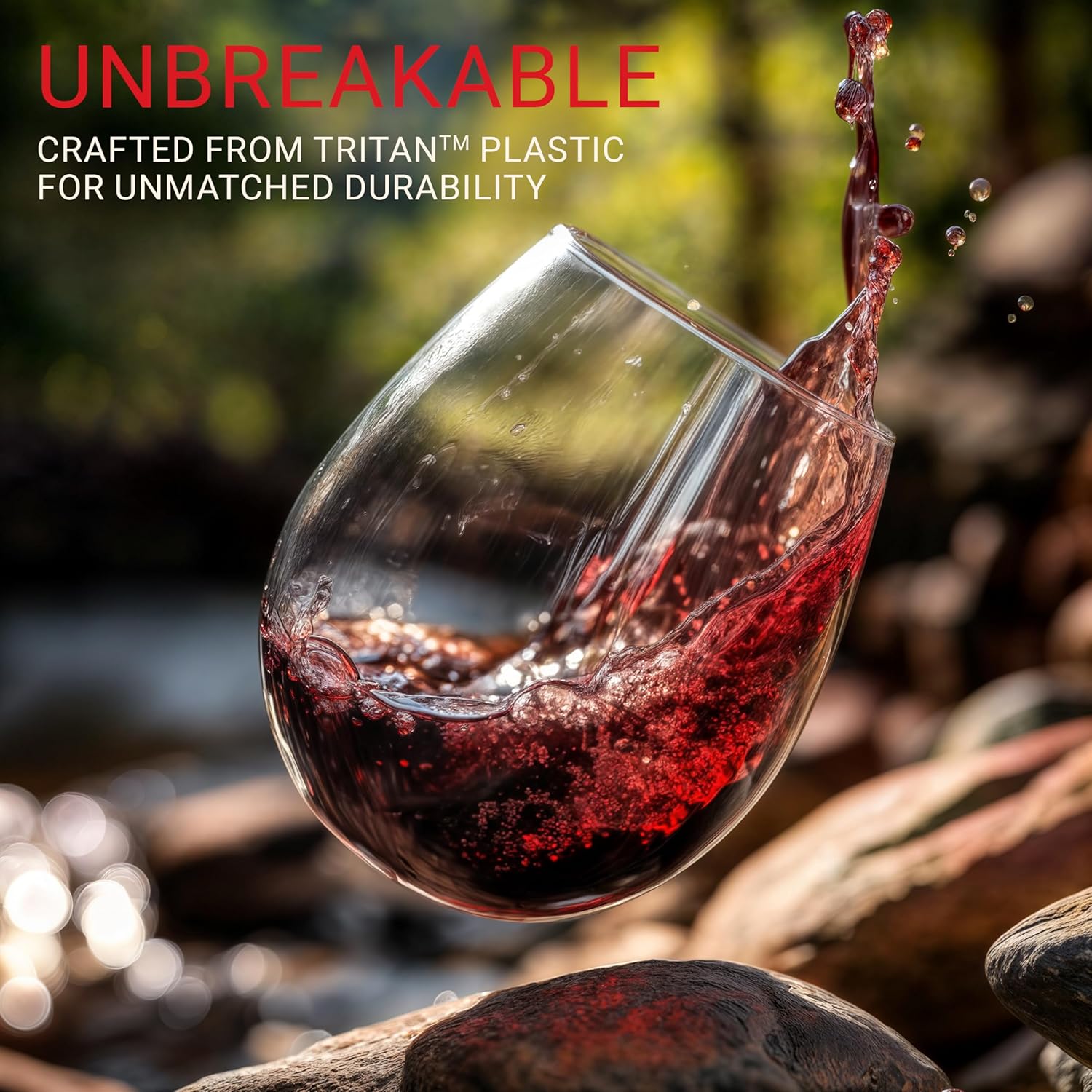 Unbreakable Stemless Wine Glasses