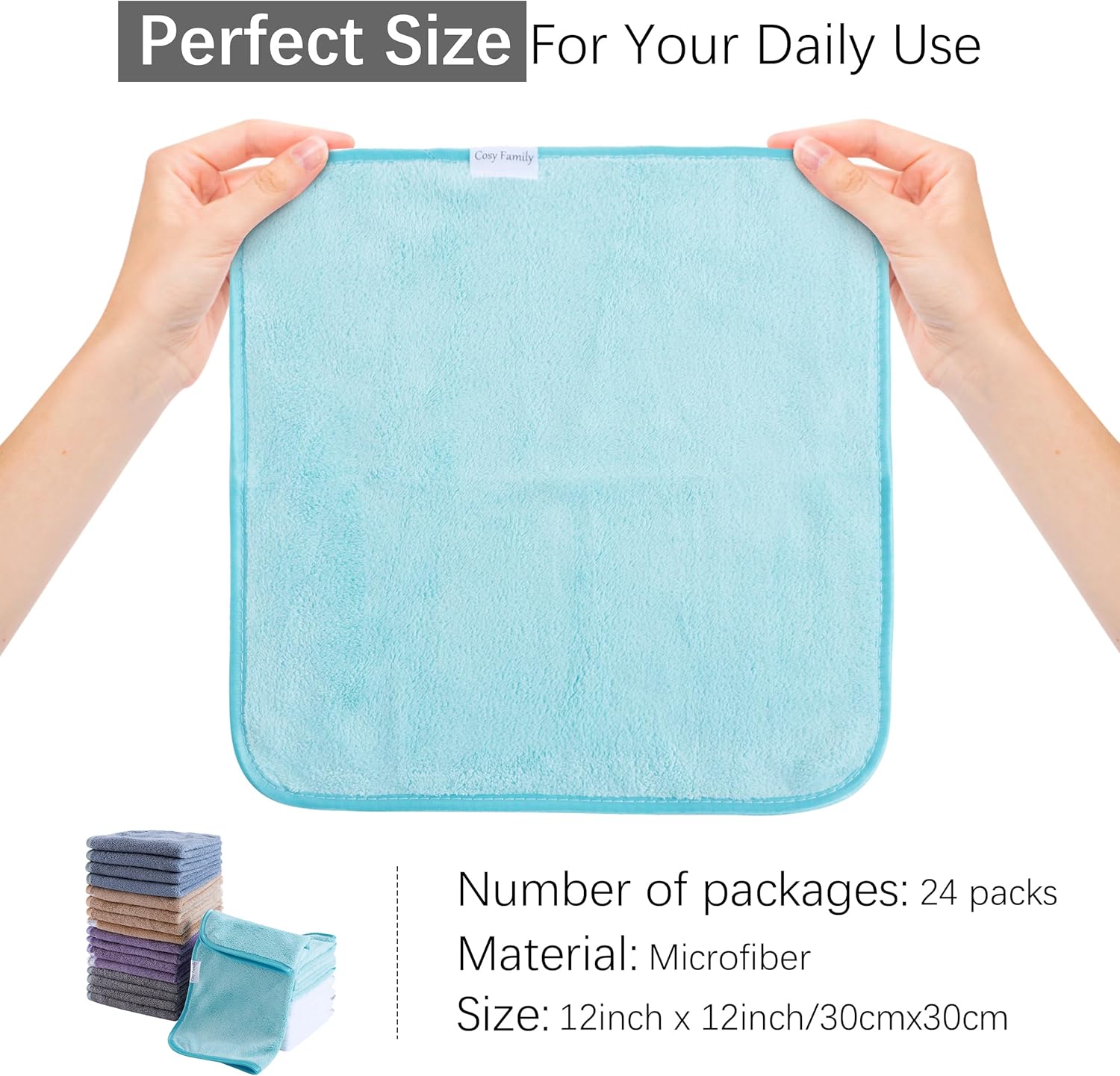 Luxurious Microfiber Coral Velvet Washcloths Set