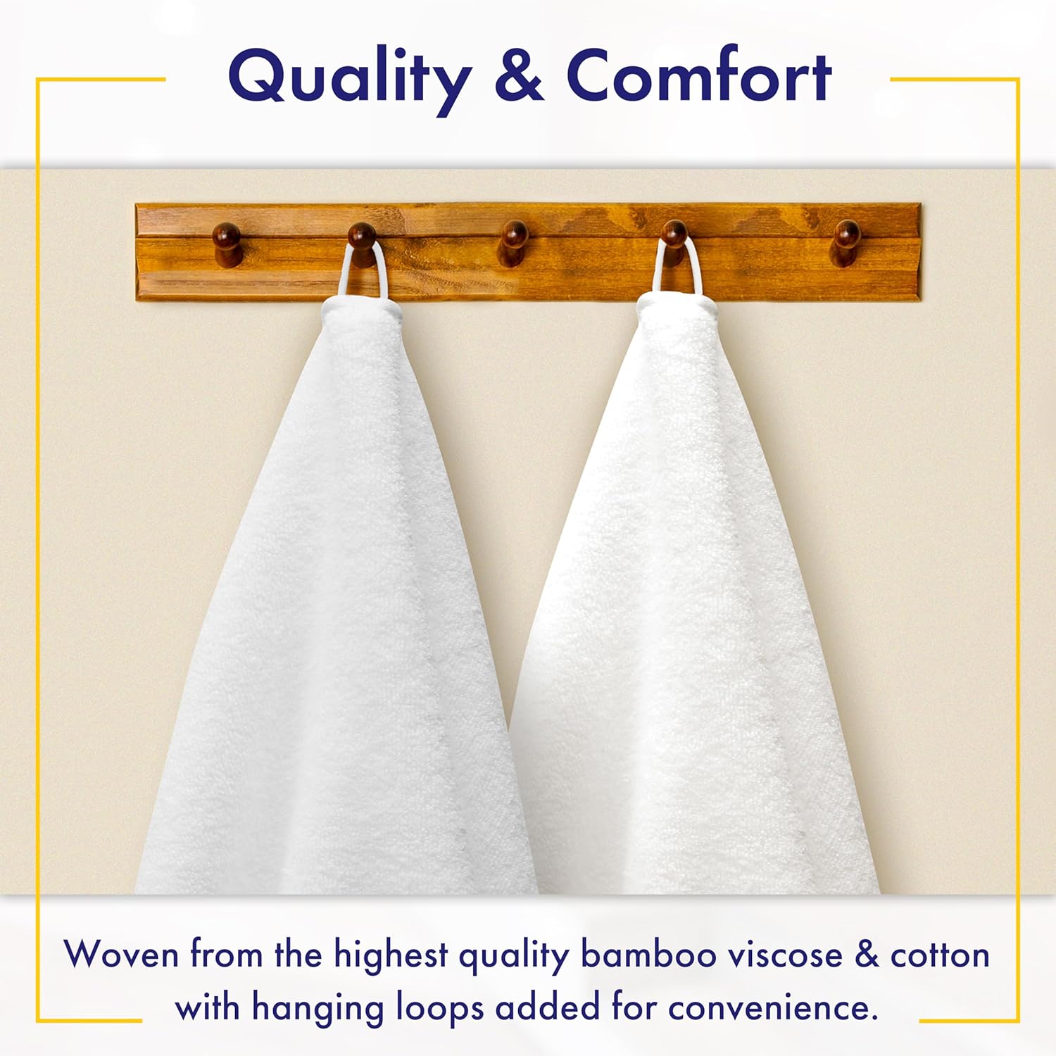 Luxury Bamboo Viscose Bath Towels - 6 Piece Set