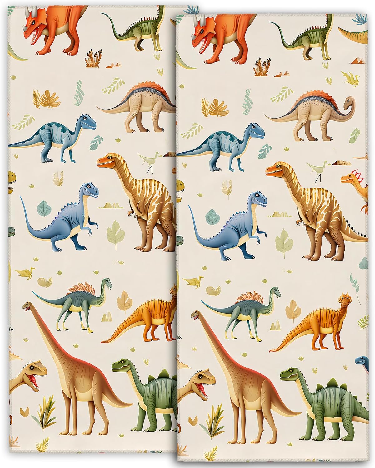 Forty Dinosaur Miles Hand Towels - 2 Pack