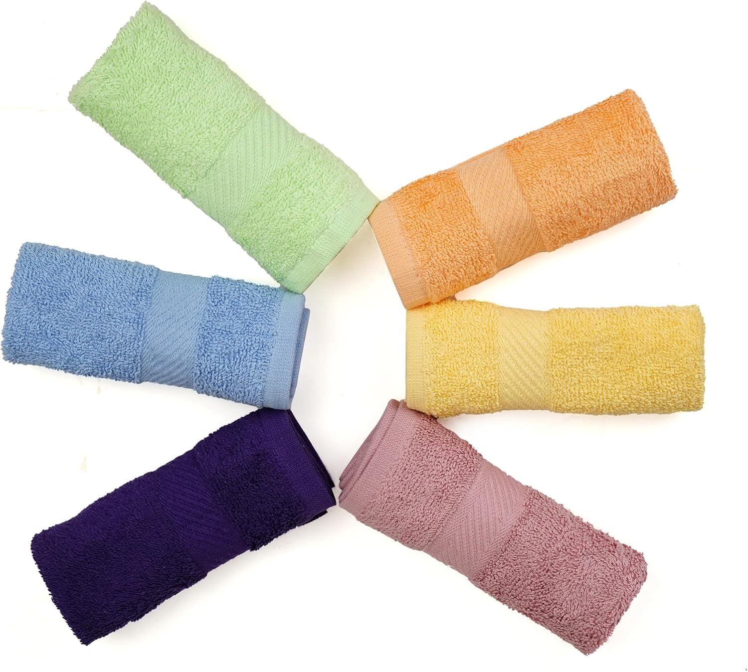 100 Cotton 12x12 Washcloths Ultra Soft Pack of 12