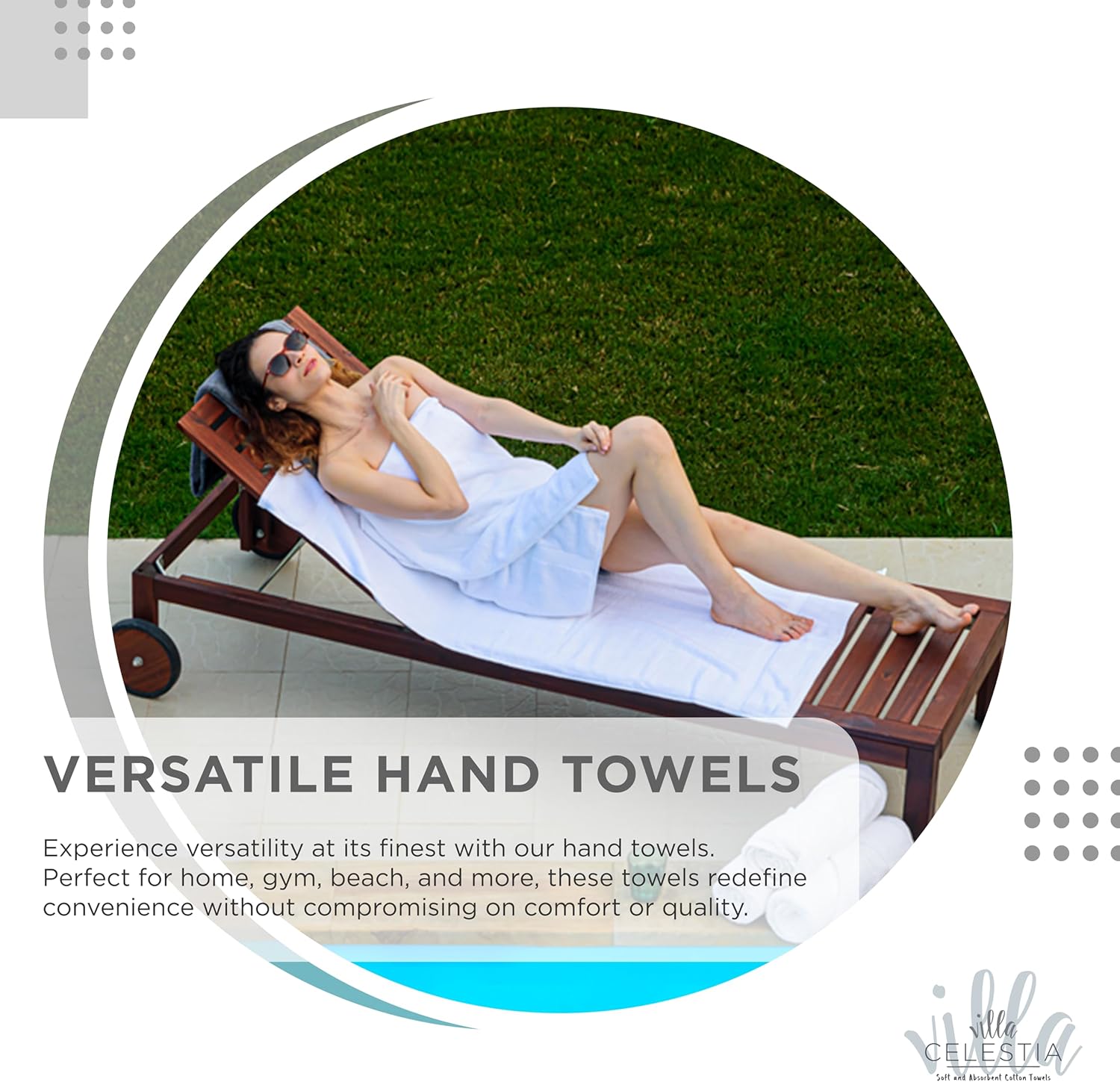 Villa Celestia 100 Combed Cotton Bath Towels