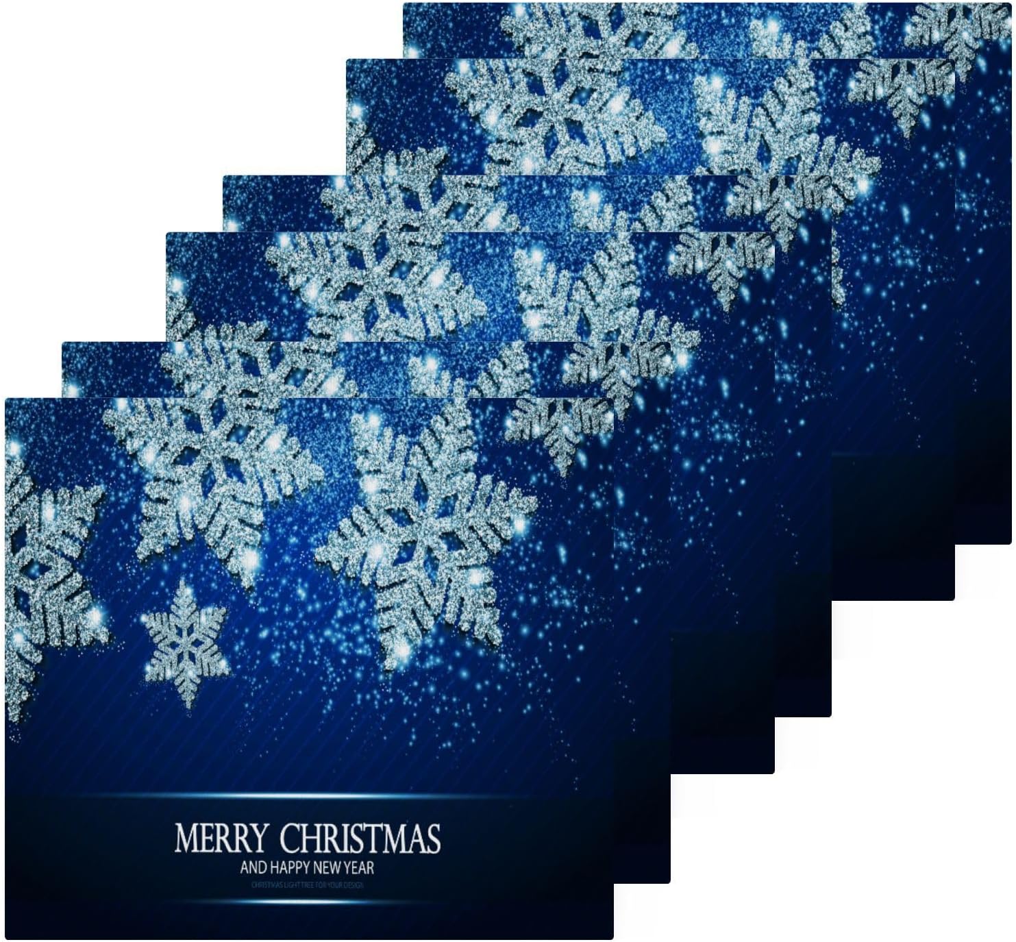 Sturdy Blue Christmas Washcloth Set for Babies