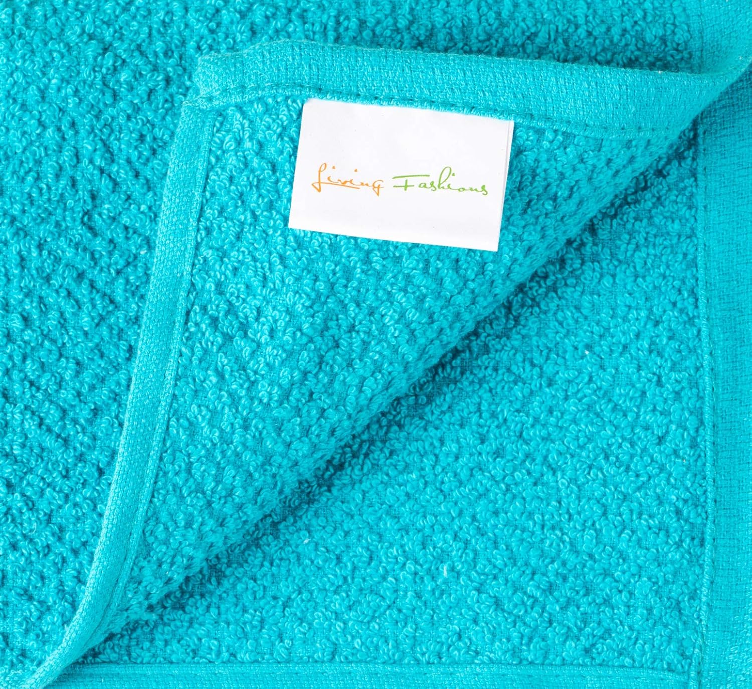 Living Fashions Popcorn Weave Washcloth Set of 8