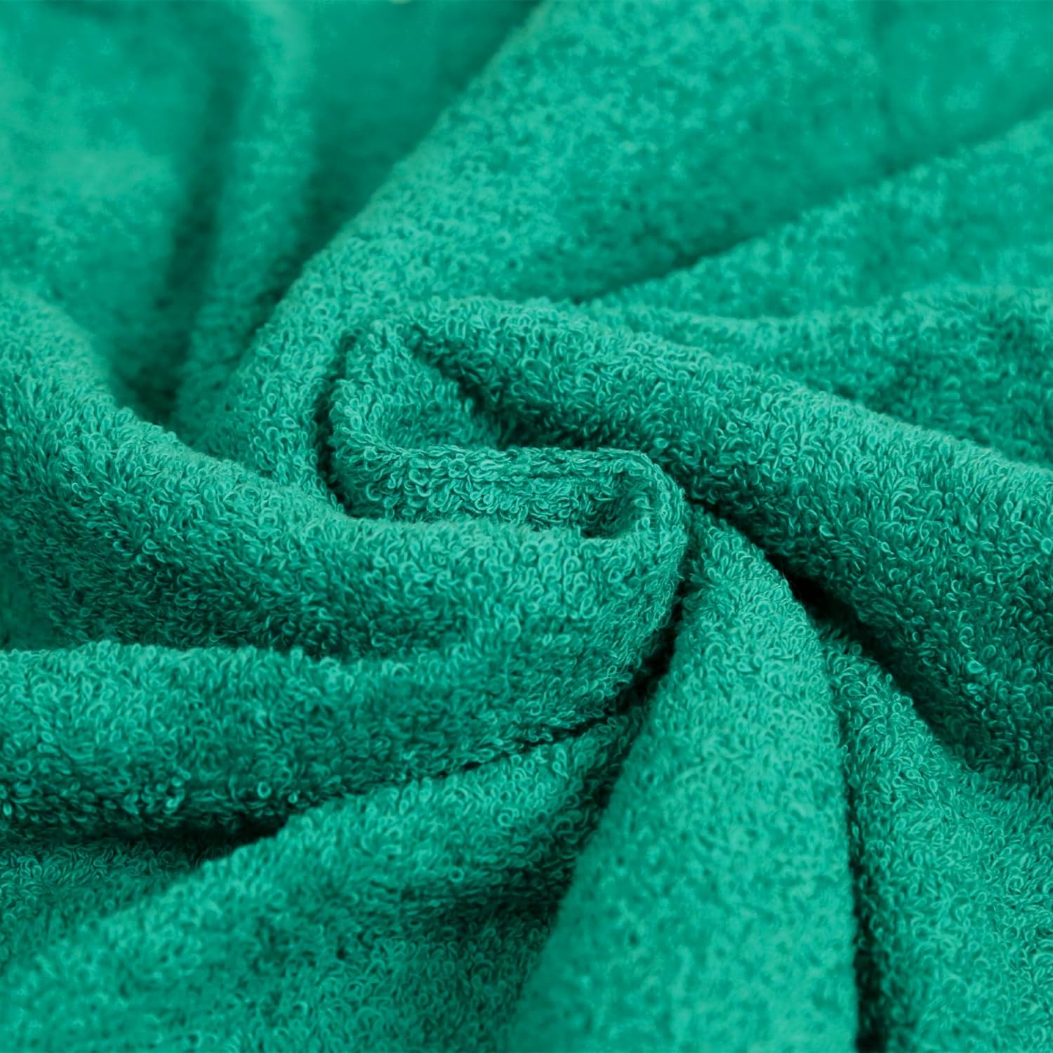 6-Piece Cotton Bath Towel Set in Teal