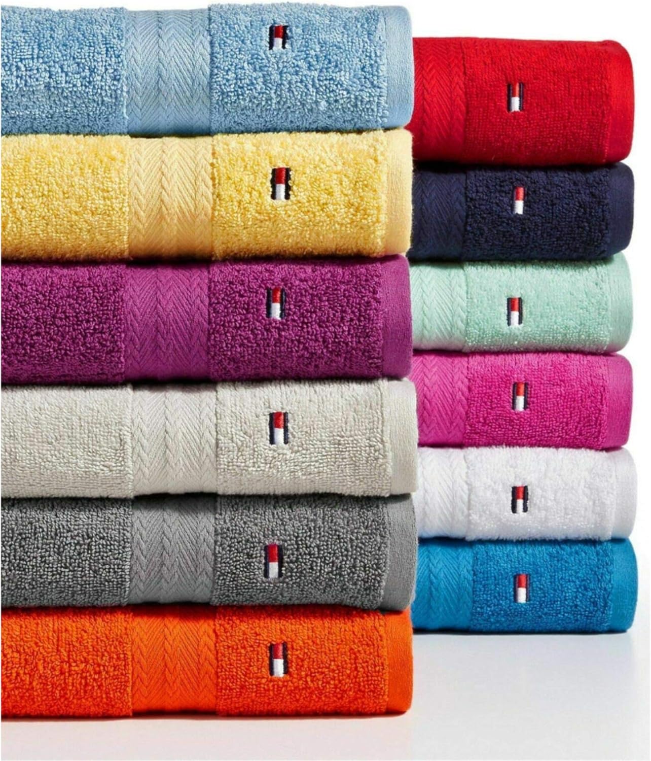 Tommy Hilfiger Modern American Steel Grey Bath Towel 30x54 100 Cotton