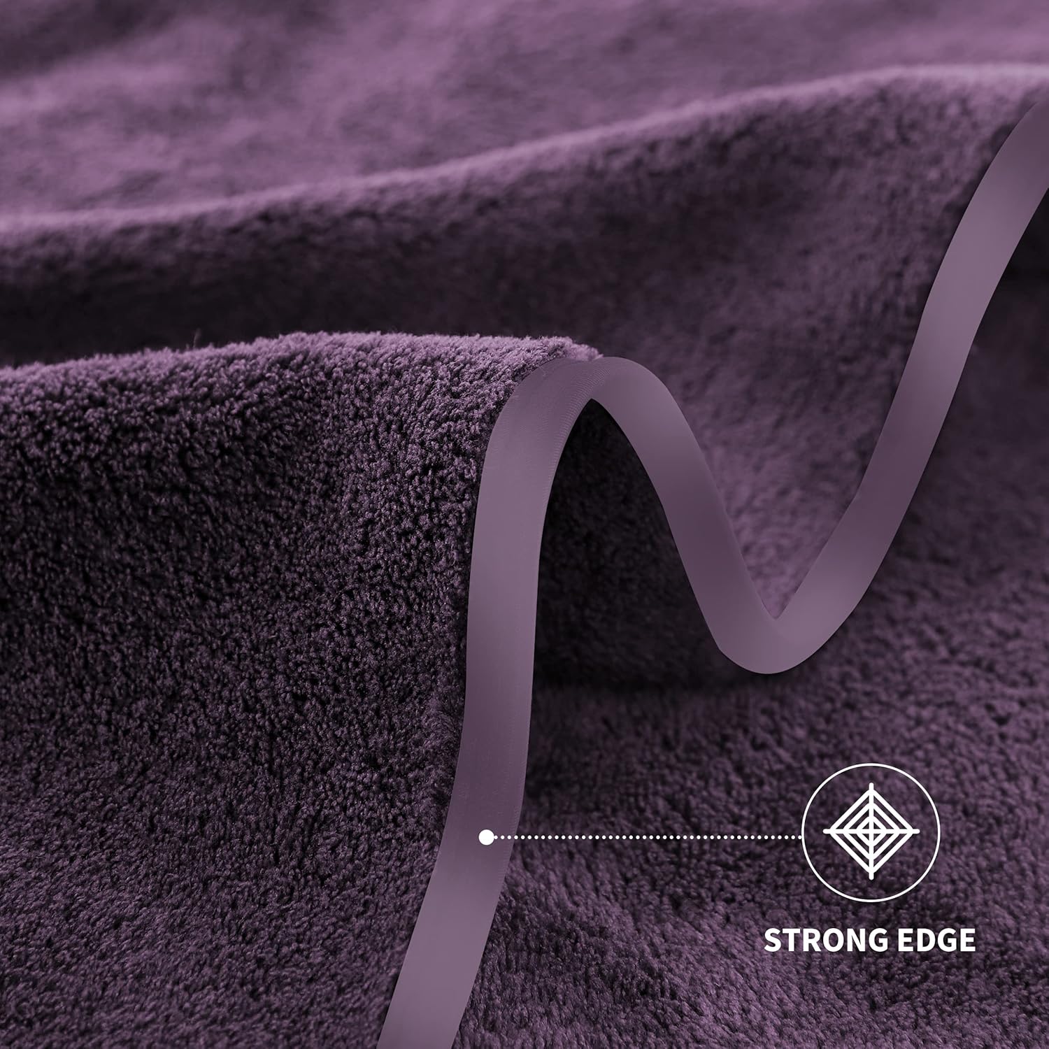 Grape Purple Microfiber Bath Towel Set