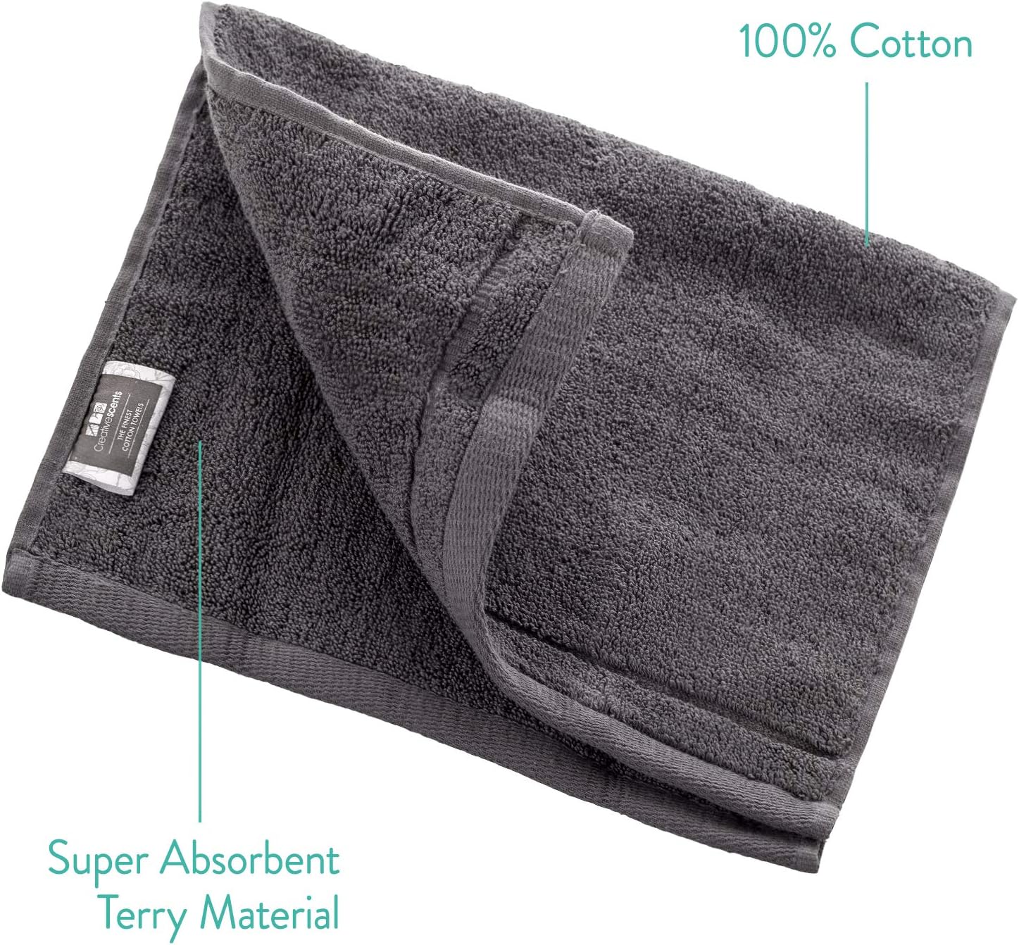 Creative Scents 4-Piece Cotton Fingertip Towels Set