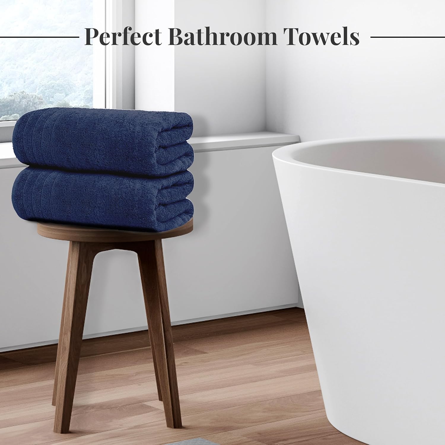 Tens Towels Pack of 8 Navy Set