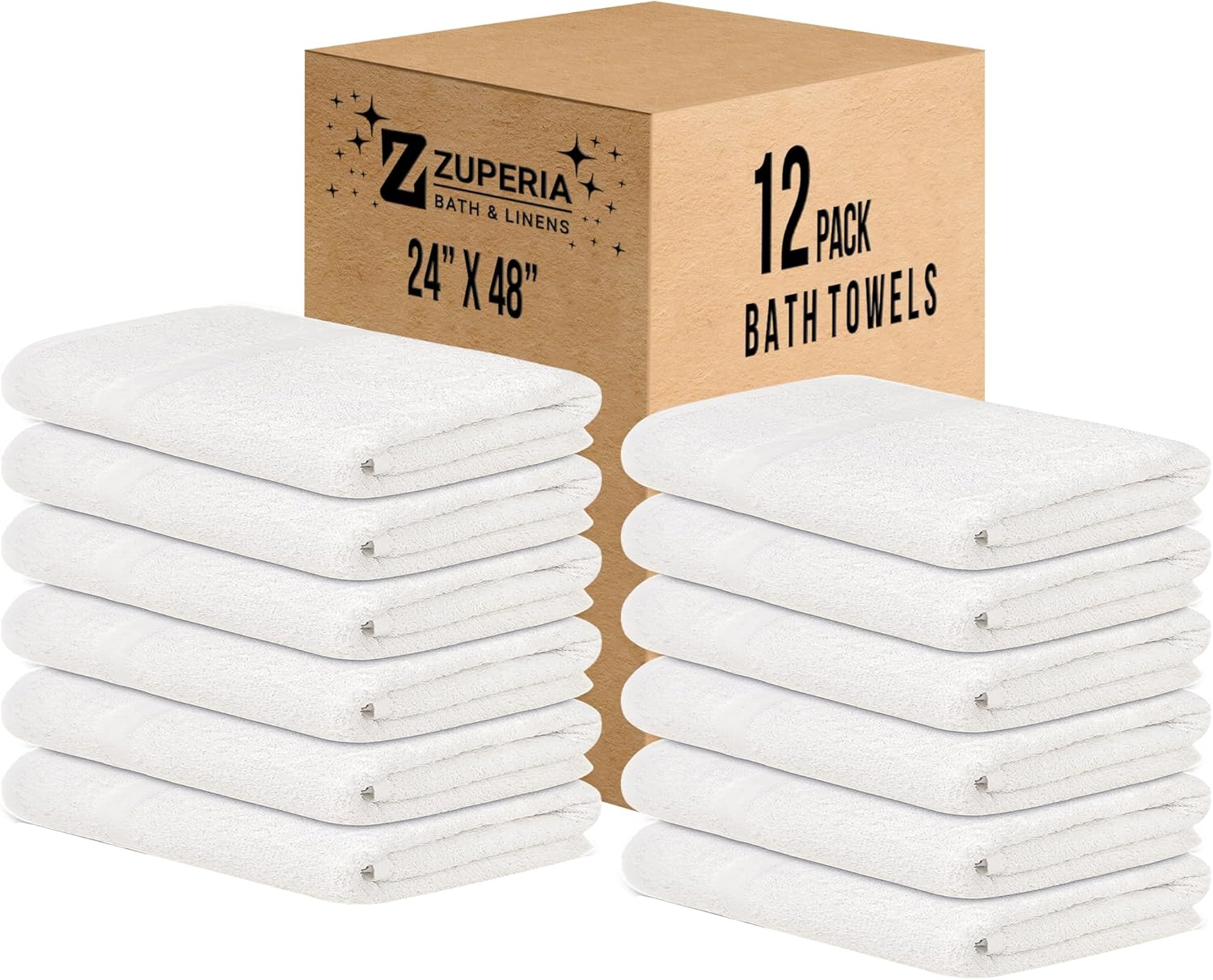 High-Quality White Bath Towels for Commercial Use