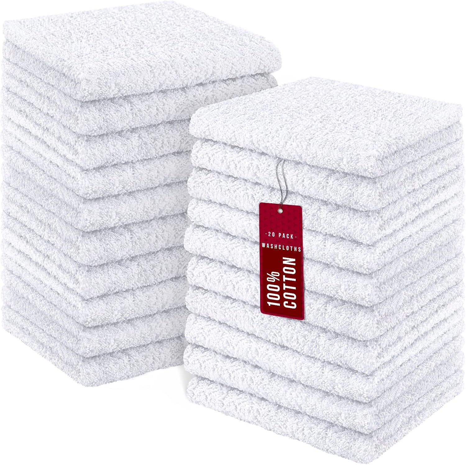 20-Piece Luxurious Soft Cotton Washcloth Set