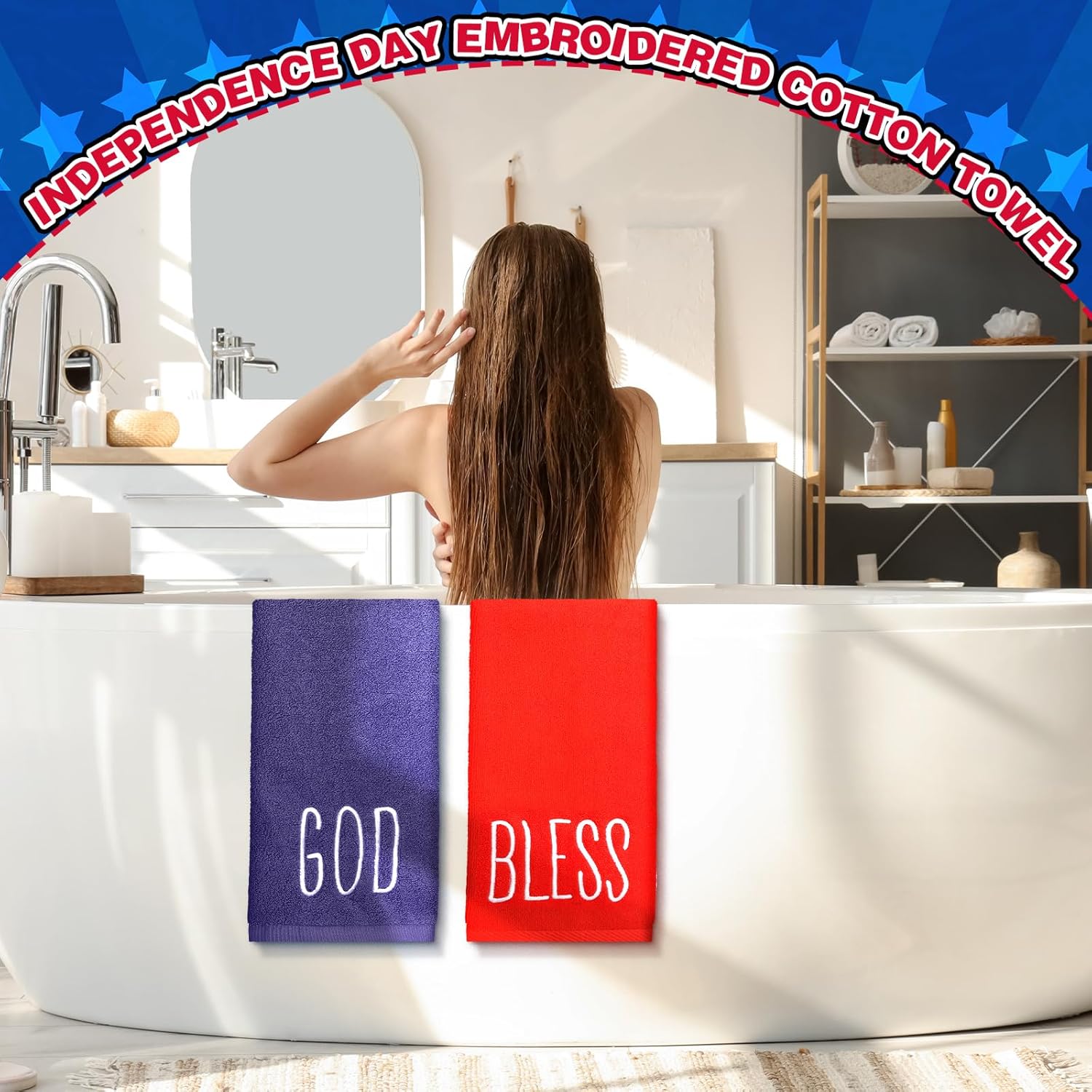 Patriotic Hand Towels for Independence Day