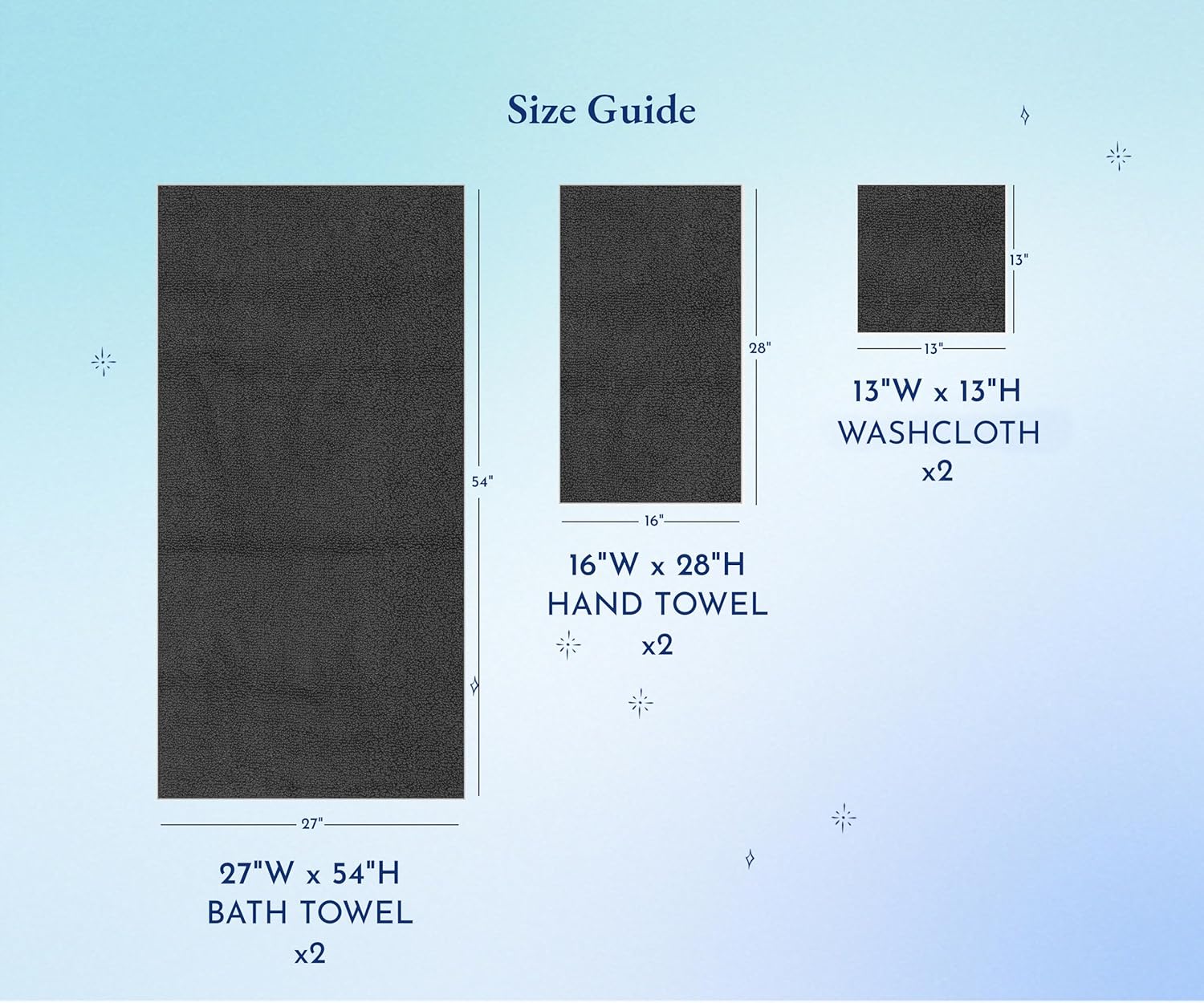 California Design Den 6-Piece Soft Cotton Towels