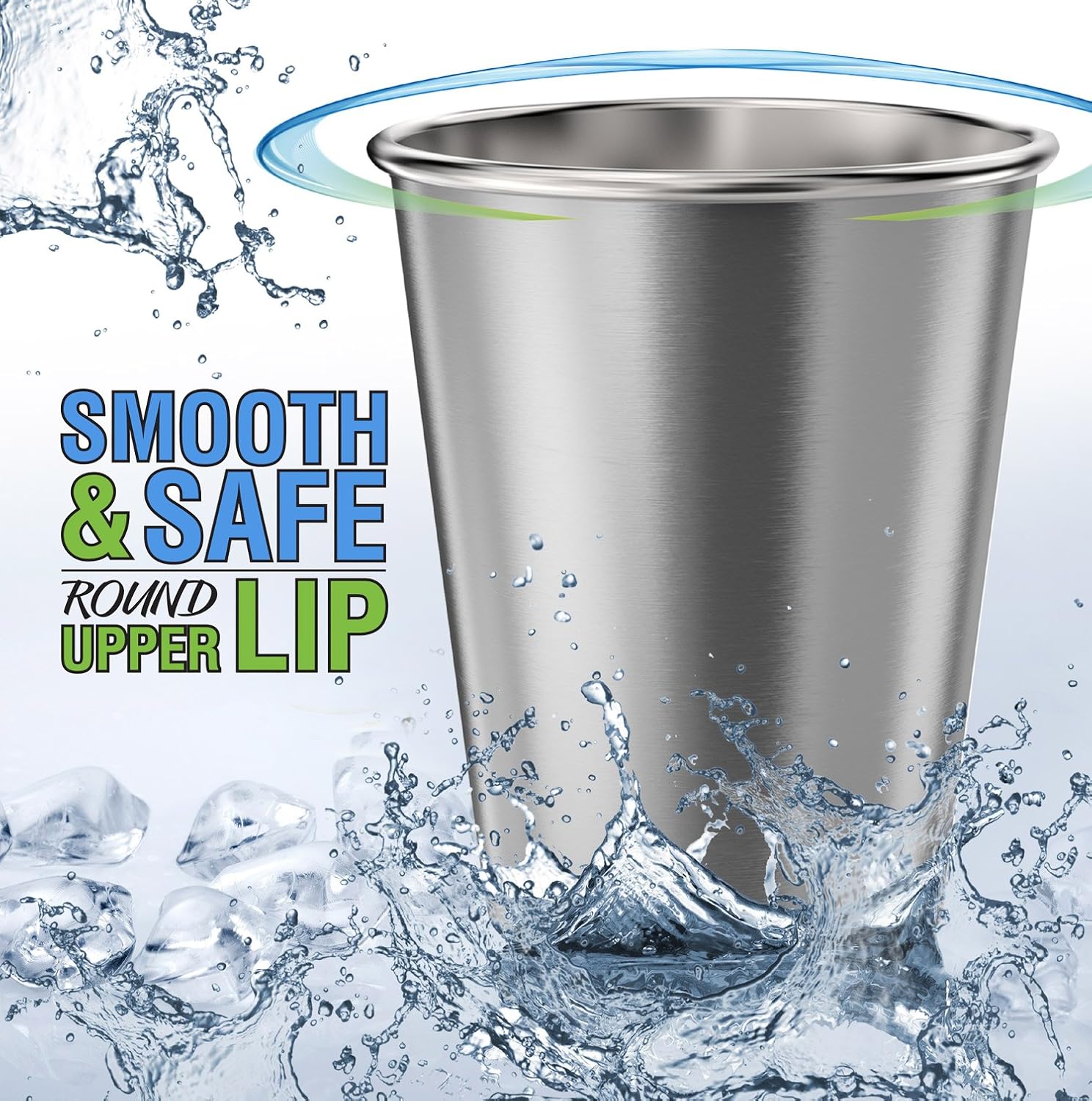 CHILLOUT LIFE Stainless Steel Cups for Kids and Toddlers 8 oz