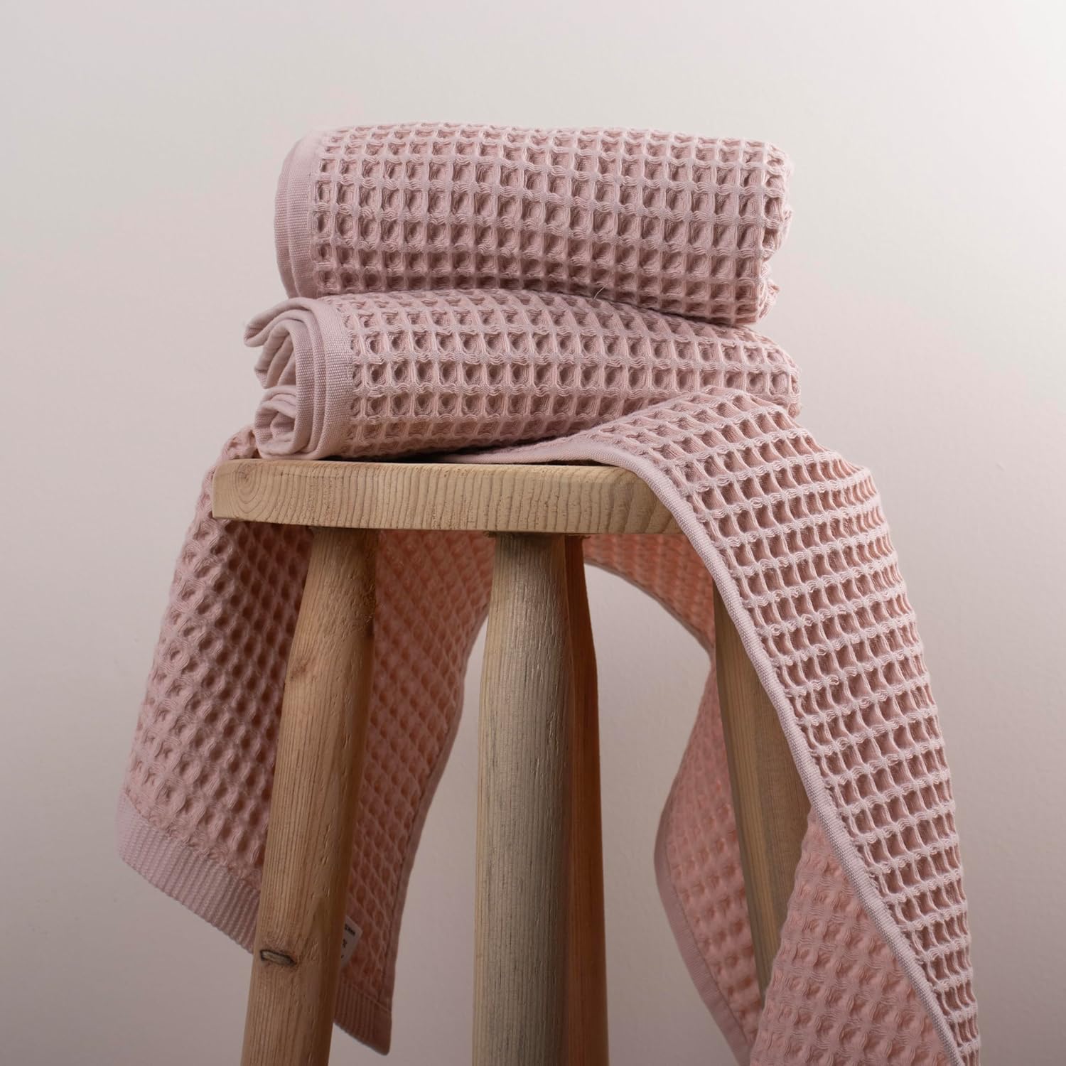 Pack of 2 Luxury Waffle Weave Bath Towels 100 Turkish Cotton
