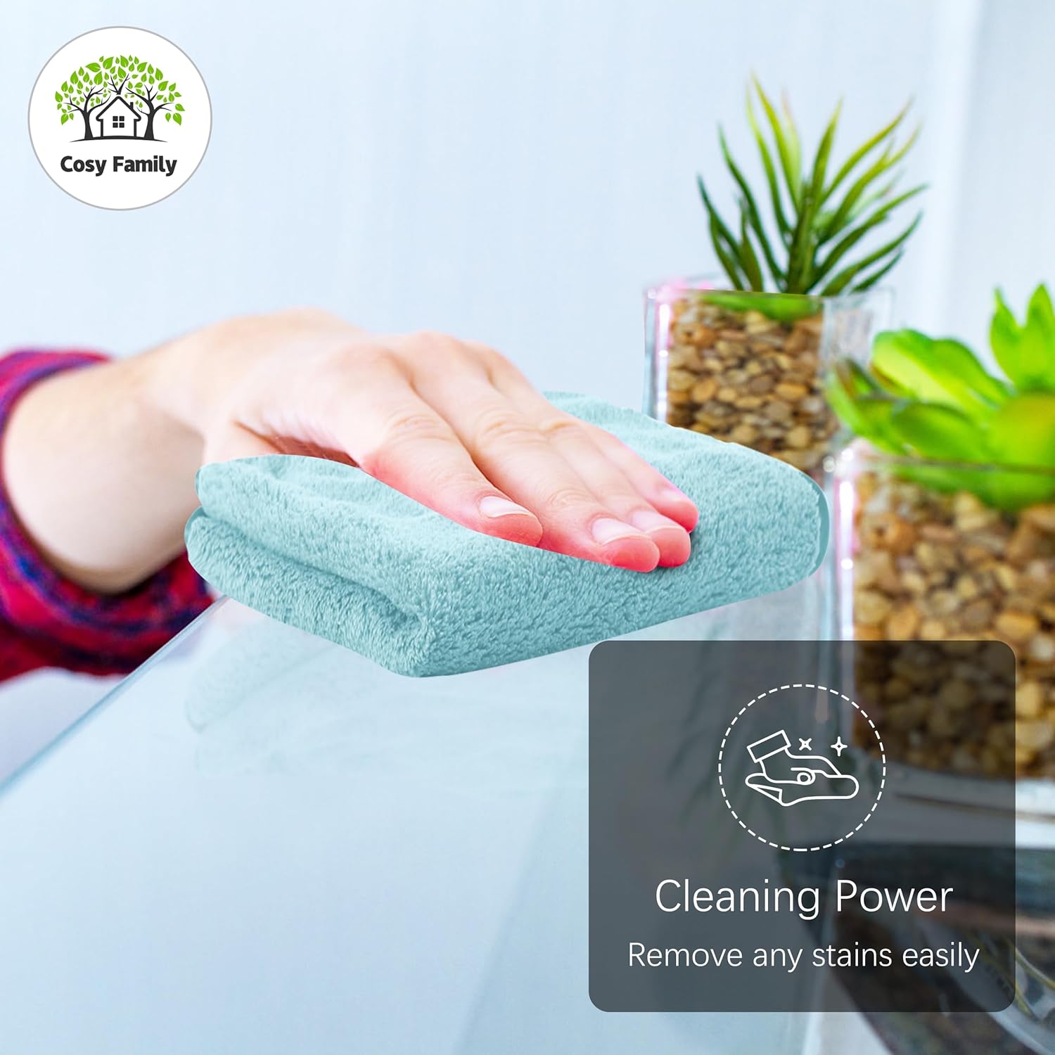 Luxurious Microfiber Coral Velvet Washcloths Set