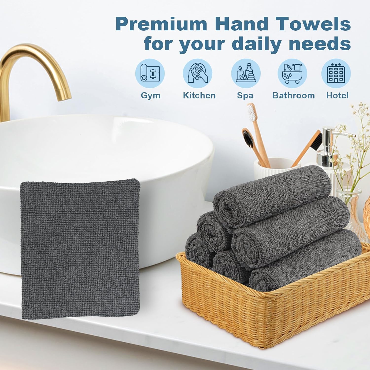 24-Pack Microfiber Washcloths