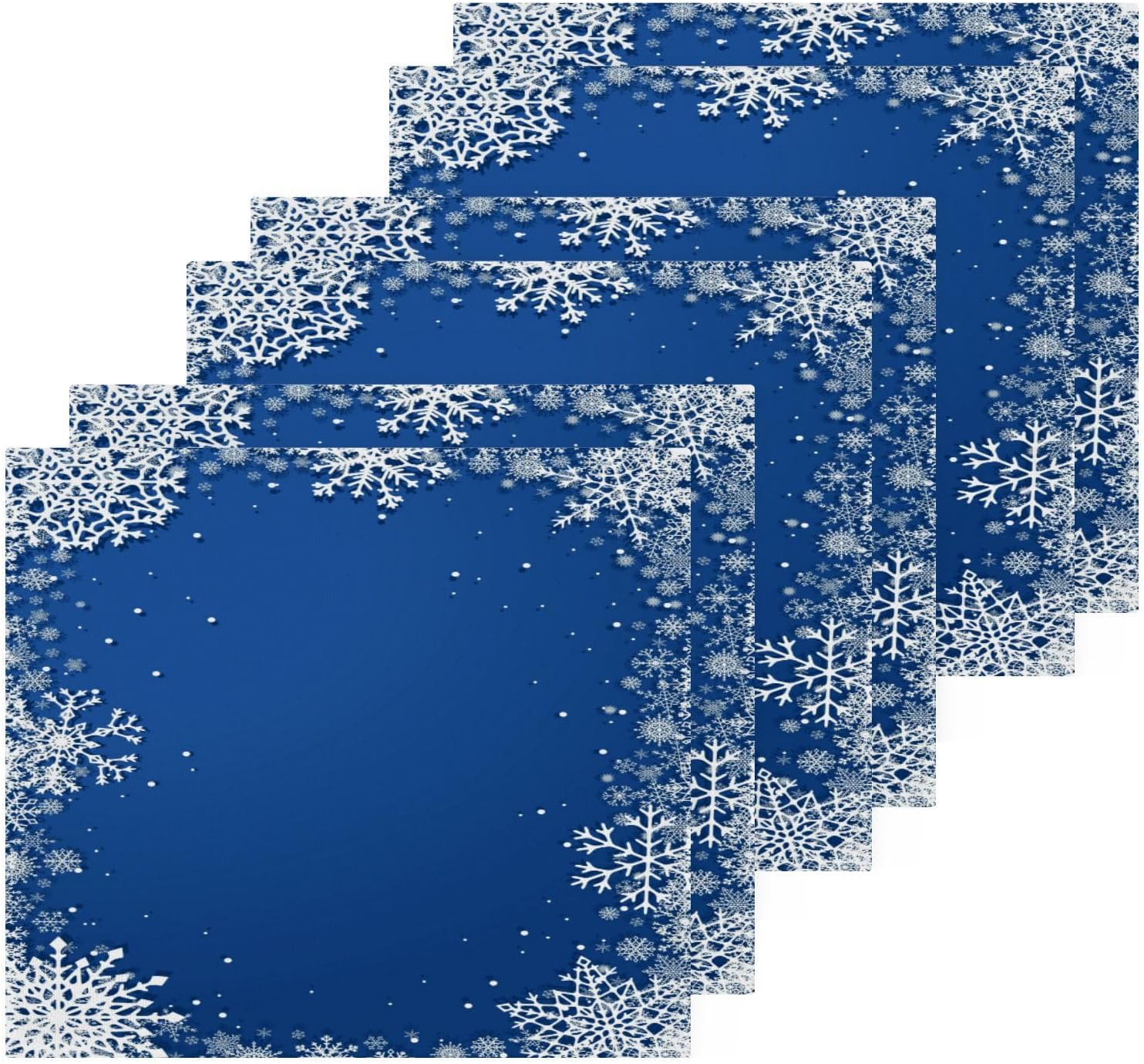 Blue Snowflake Washcloths 2-Pack