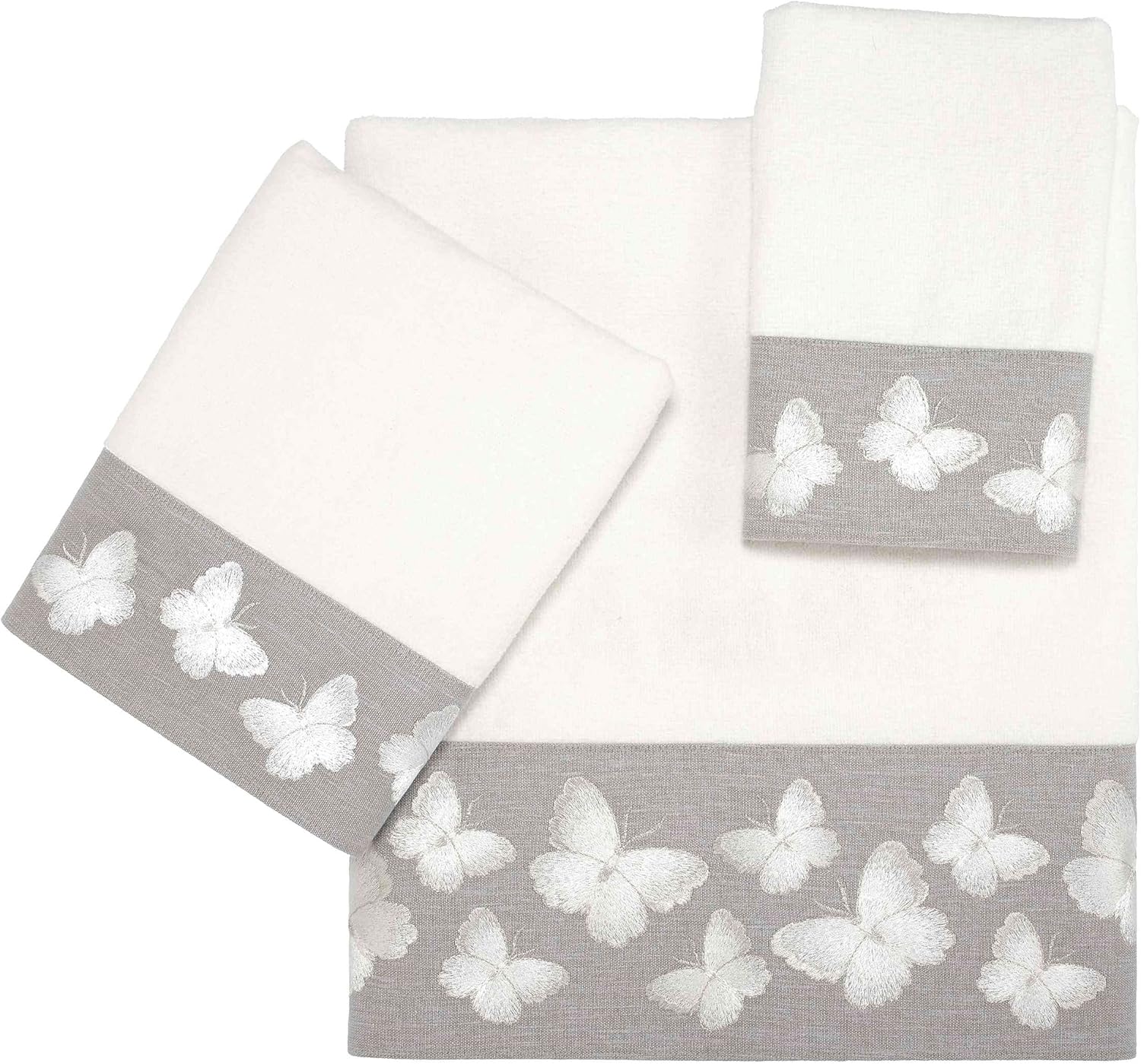 Avanti Linens - Soft Absorbent Fingertip Towel Yara Collection White