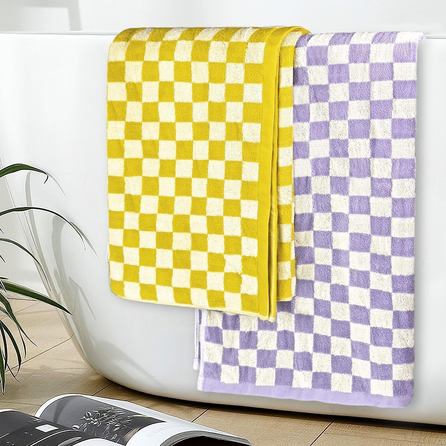 Jacquotha Checkered Bath Towel Set