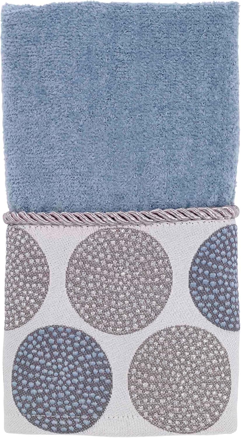 Nickel-Plated Fingertip Towel Soft-absorbent cotton with Dotted Circles DesignIRI