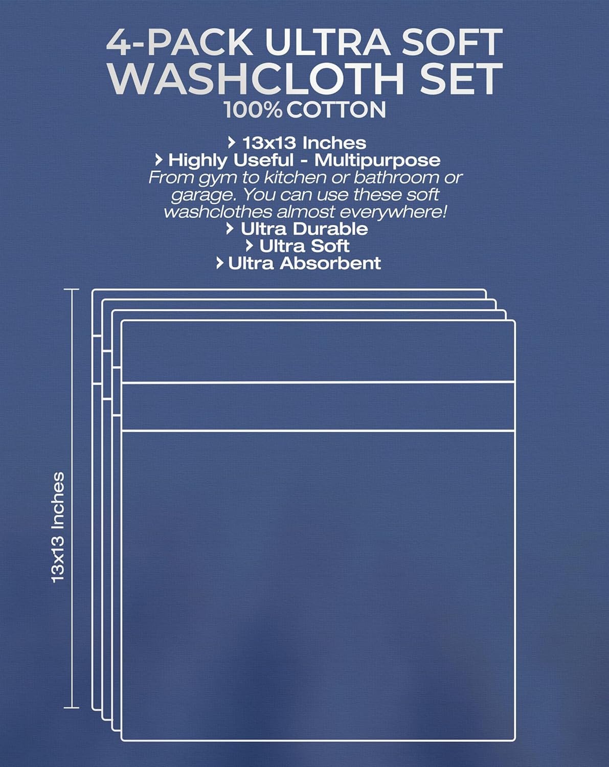 American Veteran 4 Pack Turkish Washcloths
