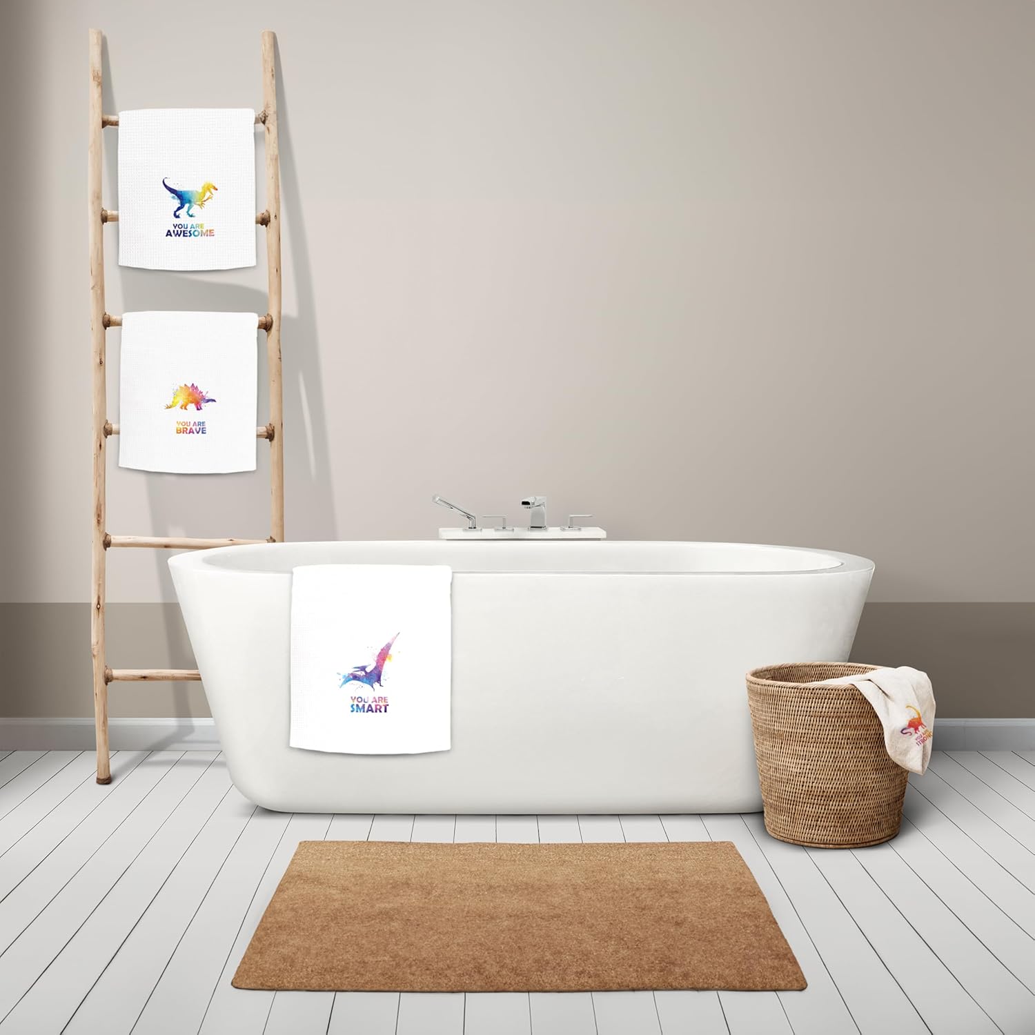 Kunlisa Dinosaur Hand Towels for Kids