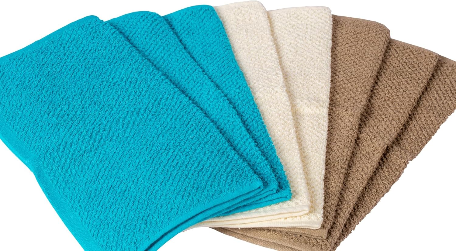 Living Fashions Popcorn Weave Washcloth Set of 8