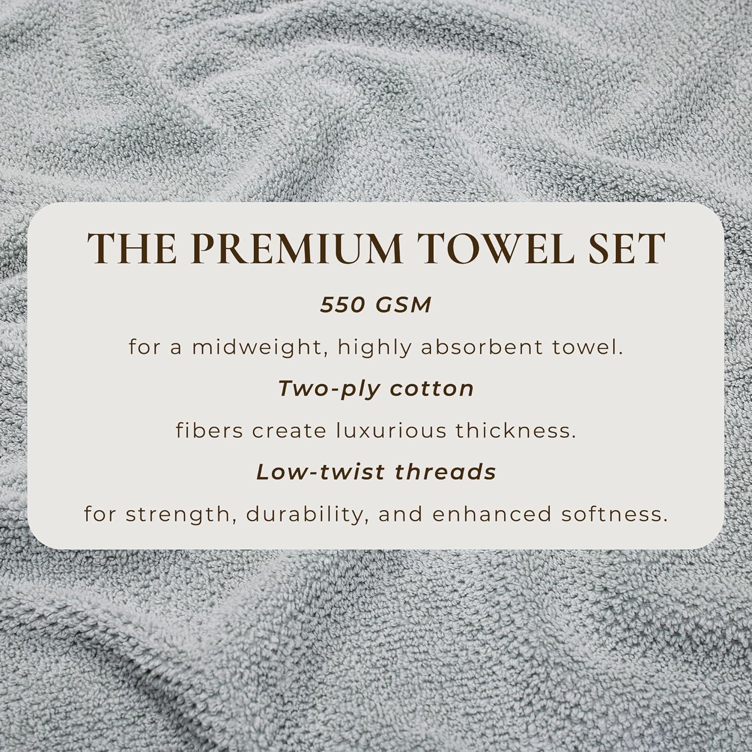 Light Grey Bath Sheet - 100 Cotton Oversized 68x35 Towel