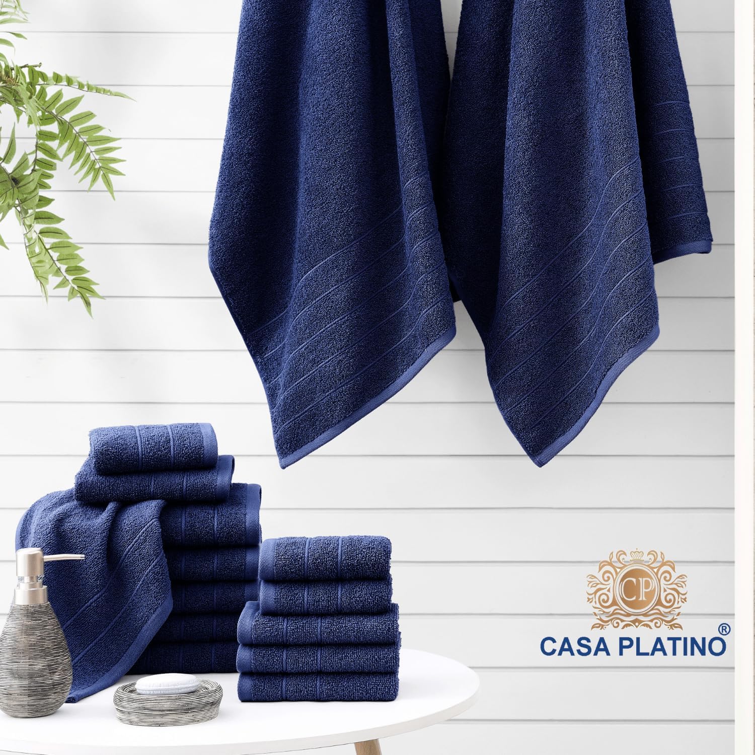 Casa Platino 100 Mercerized Cotton Towels Soft Absorbent and Sustainably Made