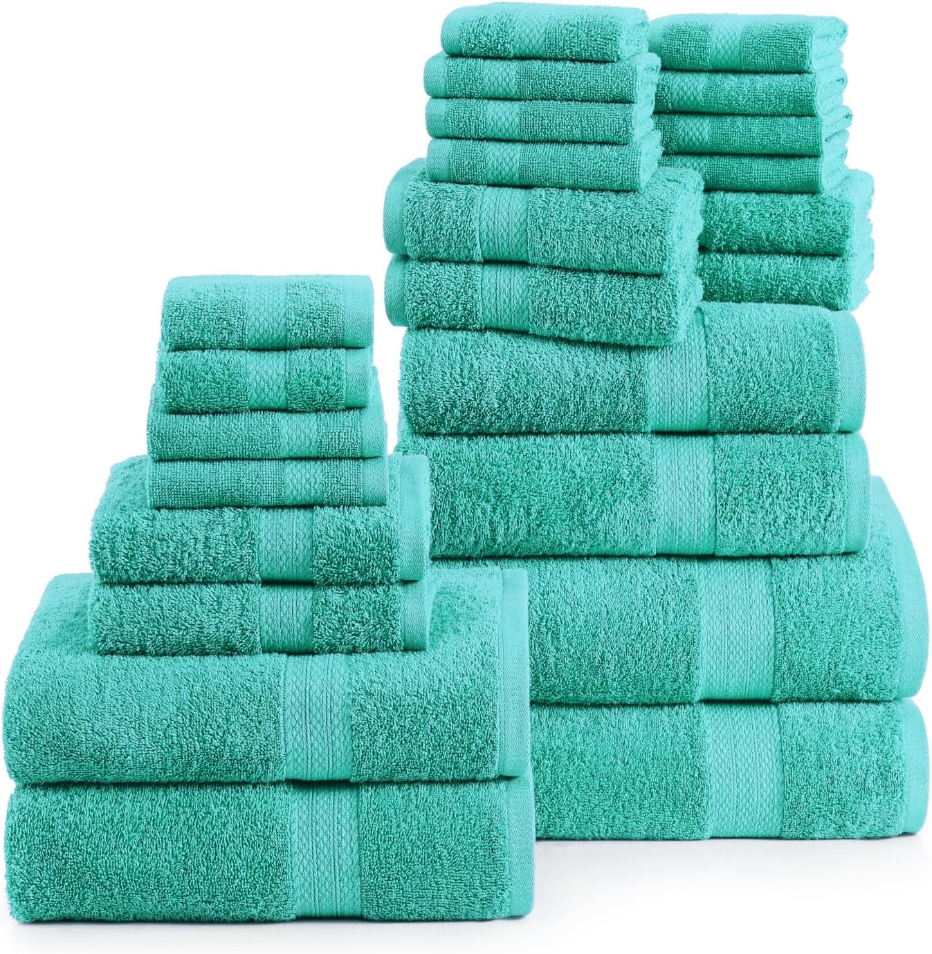 100 Mercerized Cotton Bath Towels Set