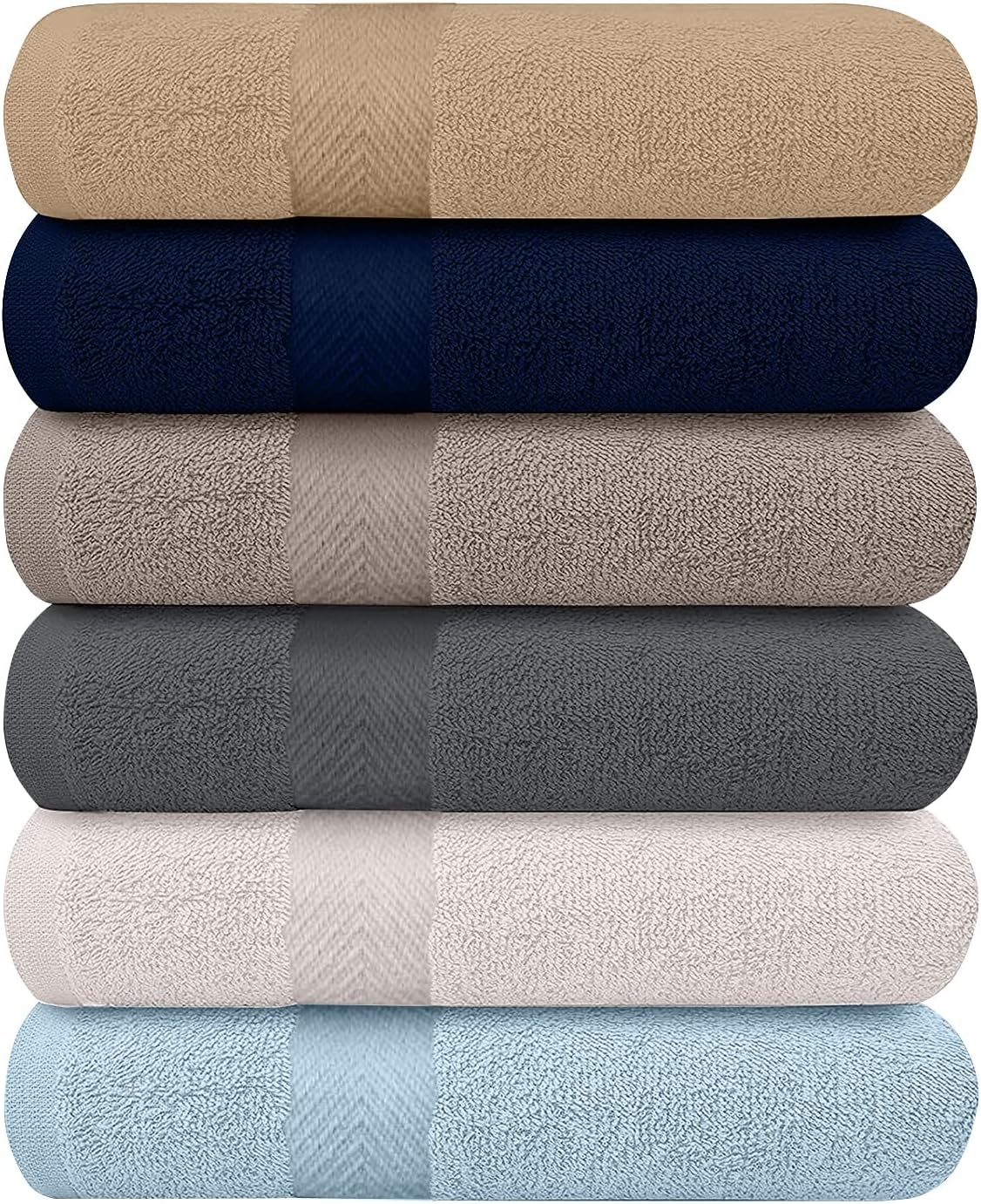 Sturdy 6-Pack Bath Towels