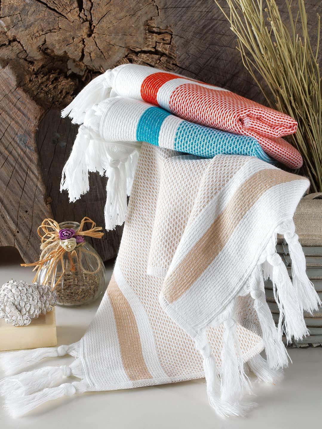 Luxury Turkish Hand Towels for Bohemian Bathrooms 14x30