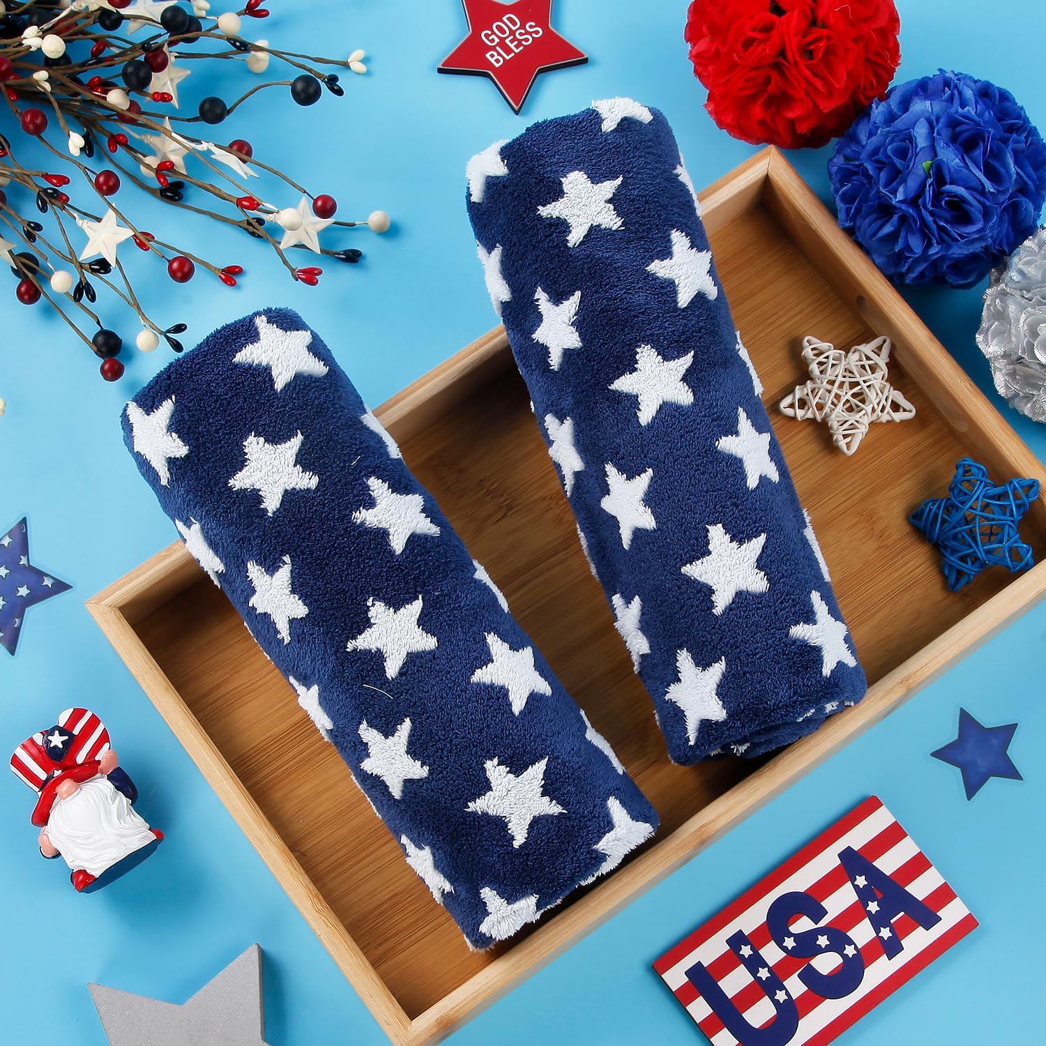 Patriotic 4th of July Towels Set for USA Independence Day