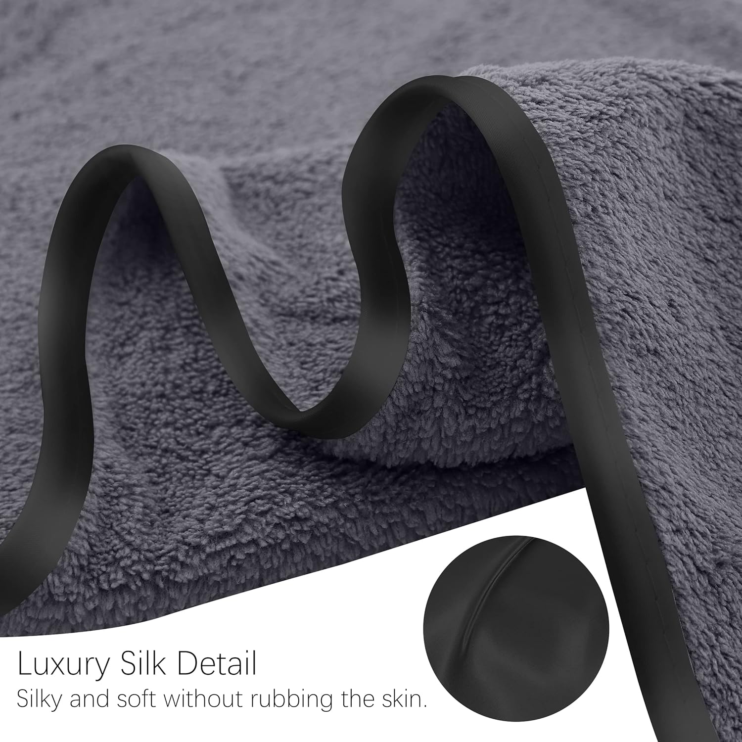 TENSTARS Luxury Silk Hemming Bath Towels Quick-Drying Soft Microfiber 27x55 - 2 Pk